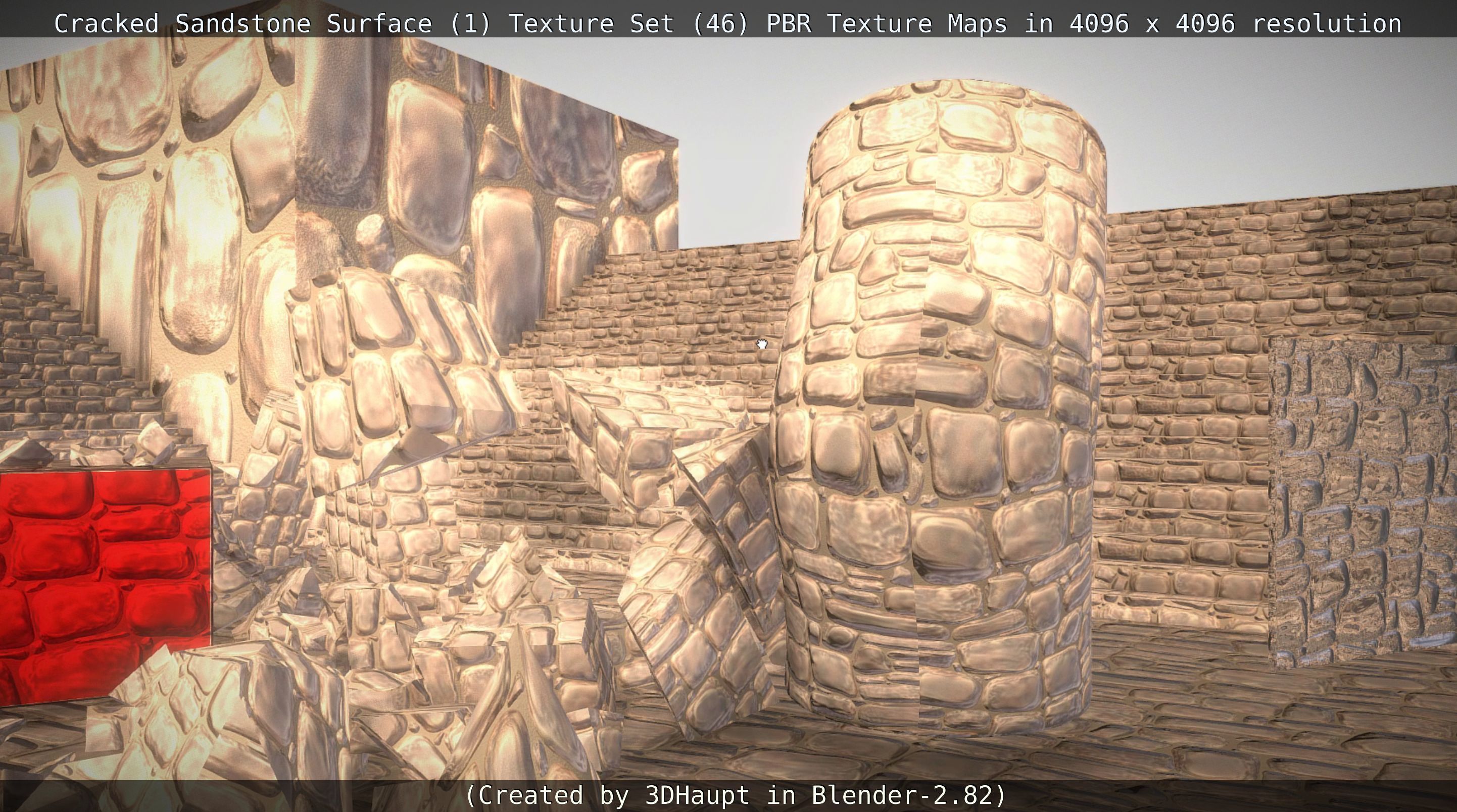 Cracked Sandstone Surface -1- Texture Set -46- Texture_137