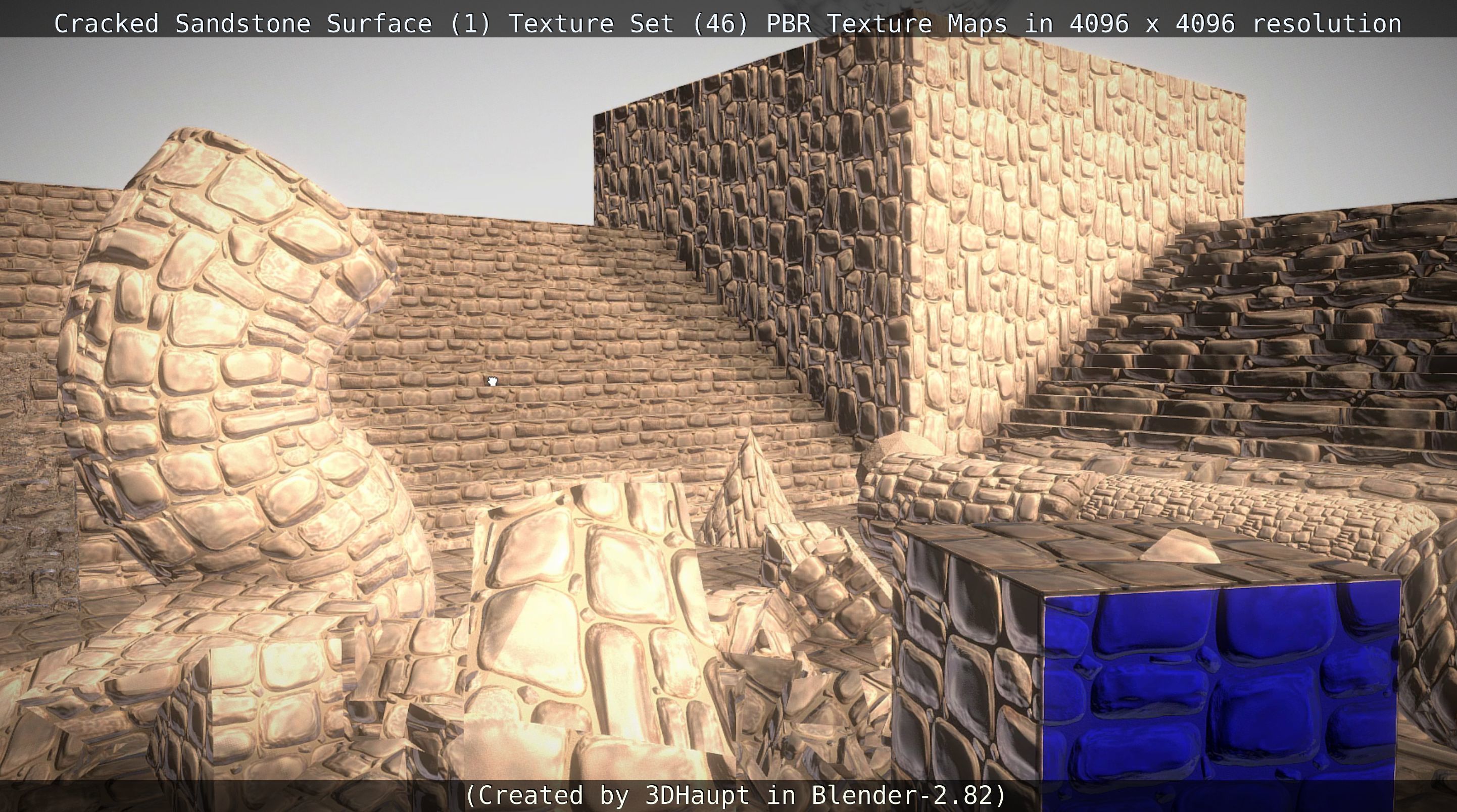 Cracked Sandstone Surface -1- Texture Set -46- Texture_55