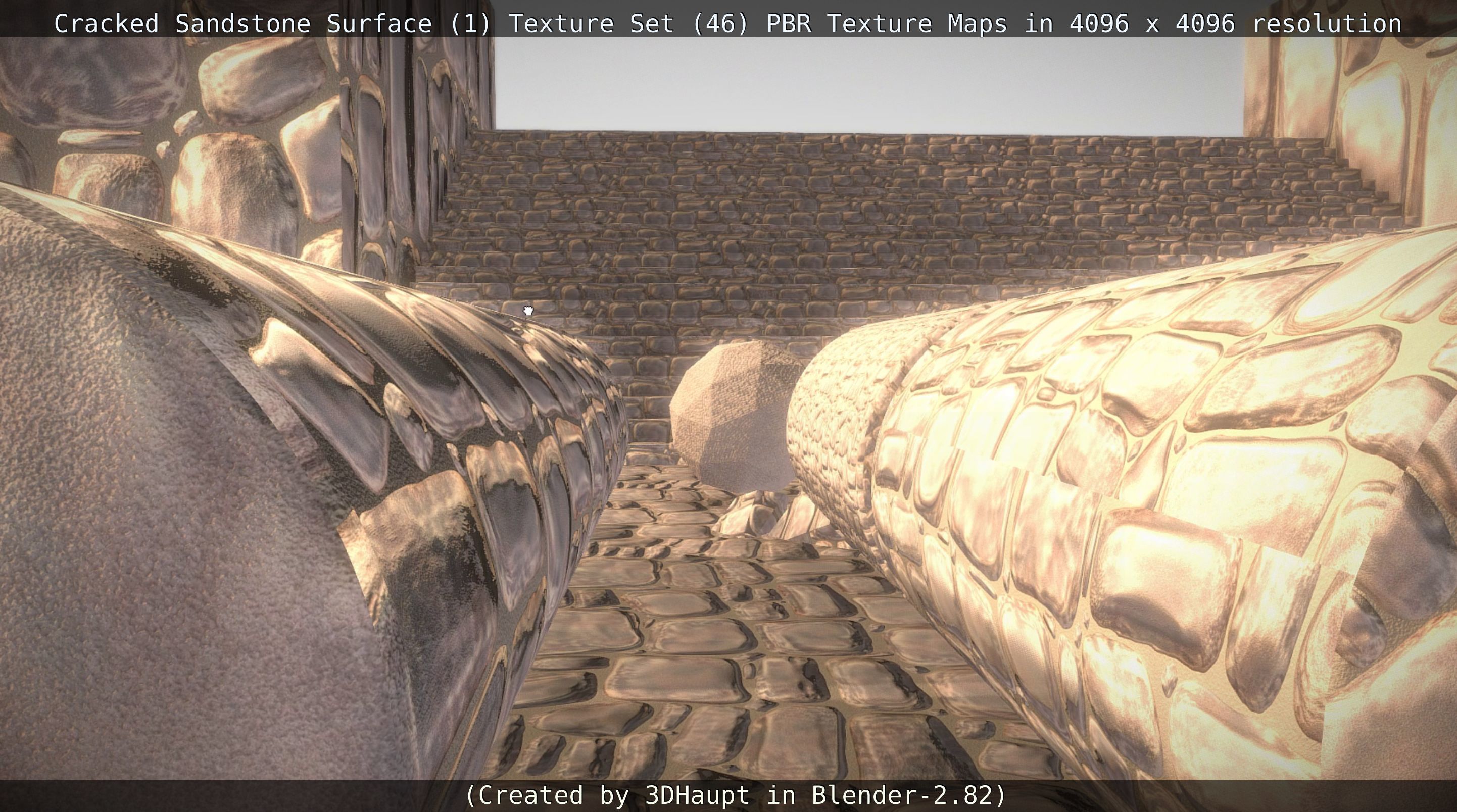 Cracked Sandstone Surface -1- Texture Set -46- Texture_70