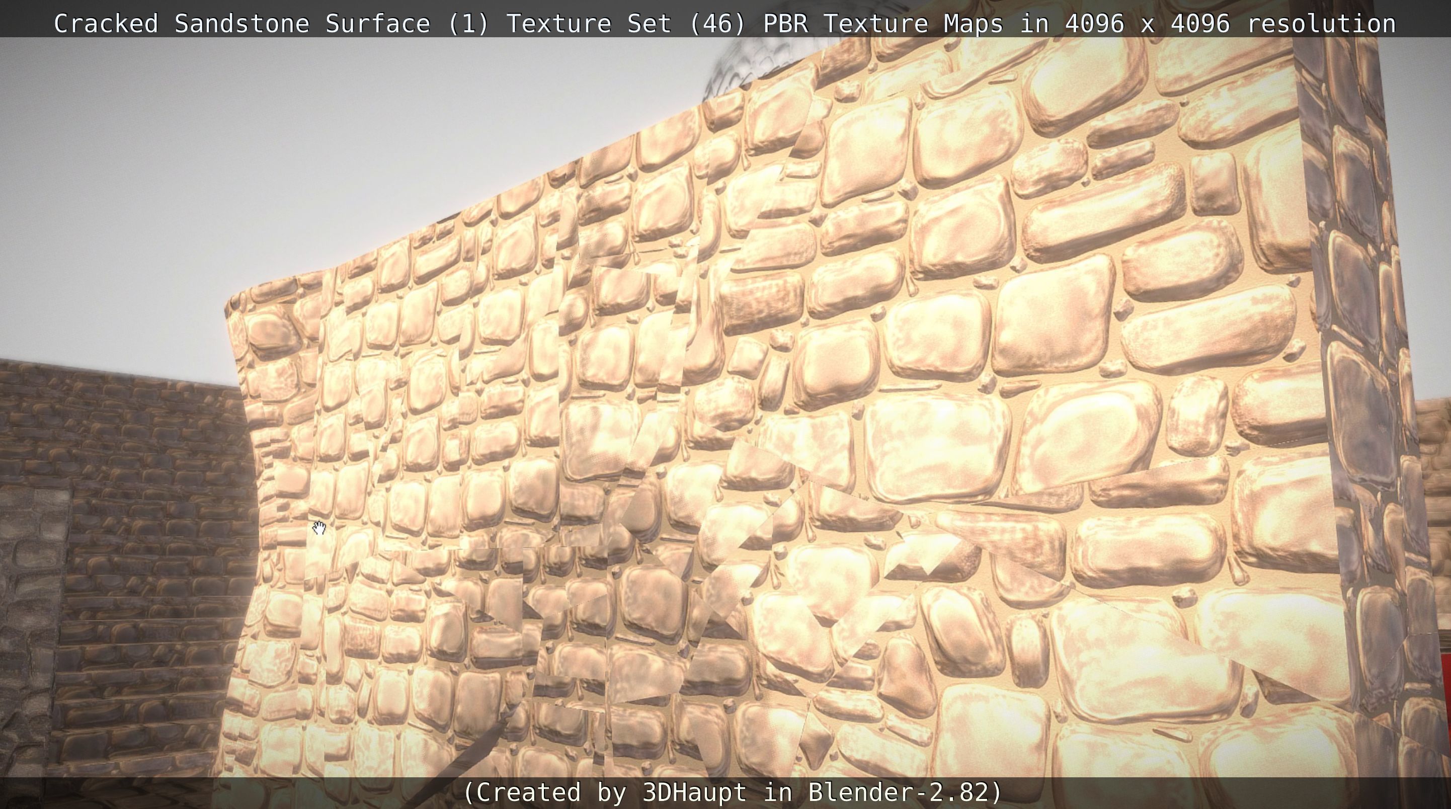 Cracked Sandstone Surface -1- Texture Set -46- Texture_16