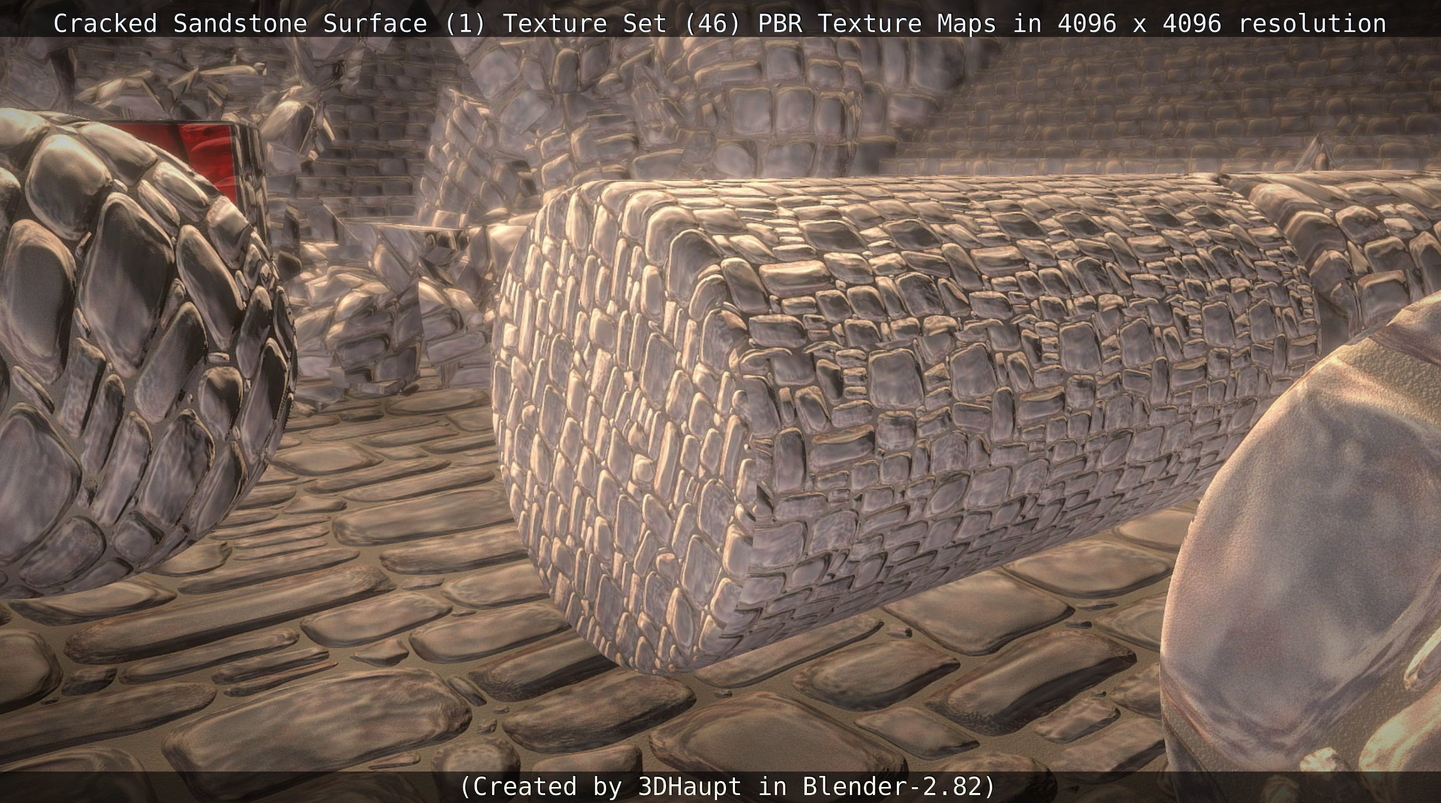 Cracked Sandstone Surface -1- Texture Set -46- Texture_98