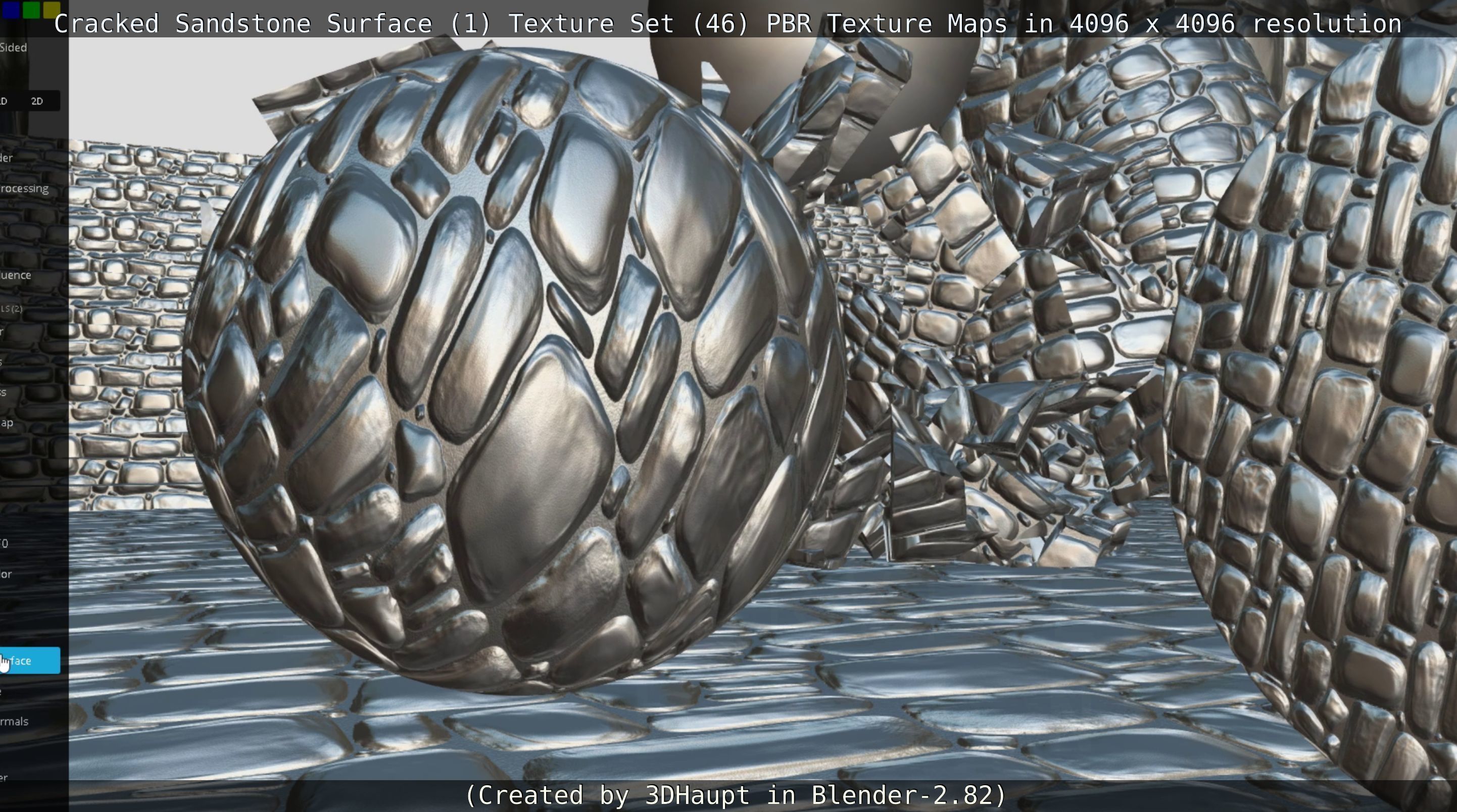 Cracked Sandstone Surface -1- Texture Set -46- Texture_39