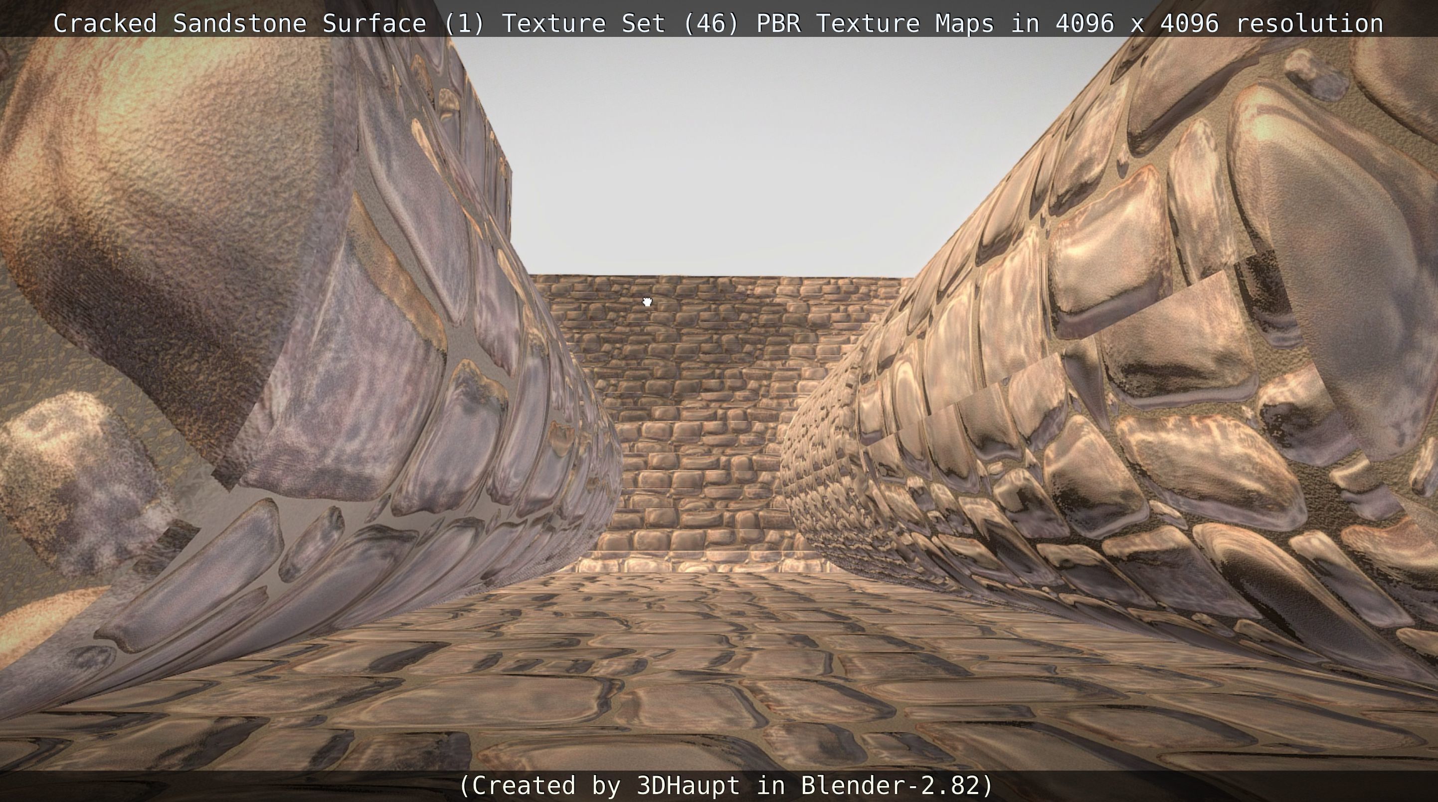 Cracked Sandstone Surface -1- Texture Set -46- Texture_73