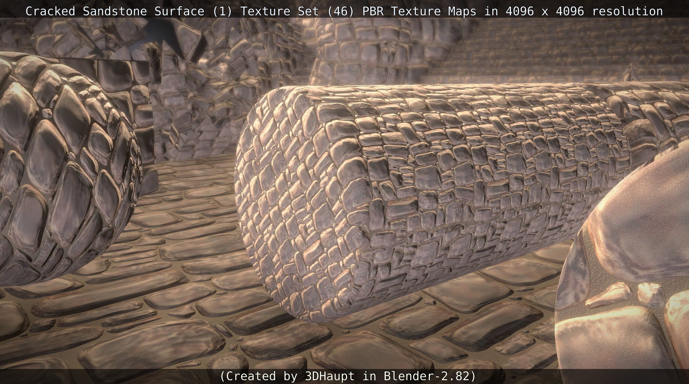 Cracked Sandstone Surface -1- Texture Set -46- Texture_97