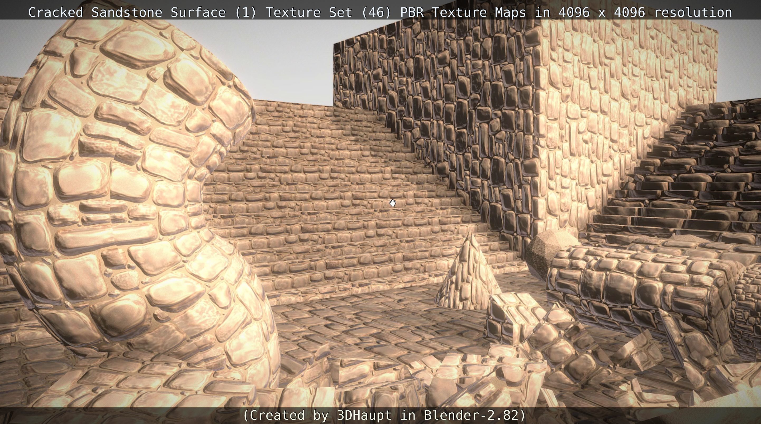 Cracked Sandstone Surface -1- Texture Set -46- Texture_60