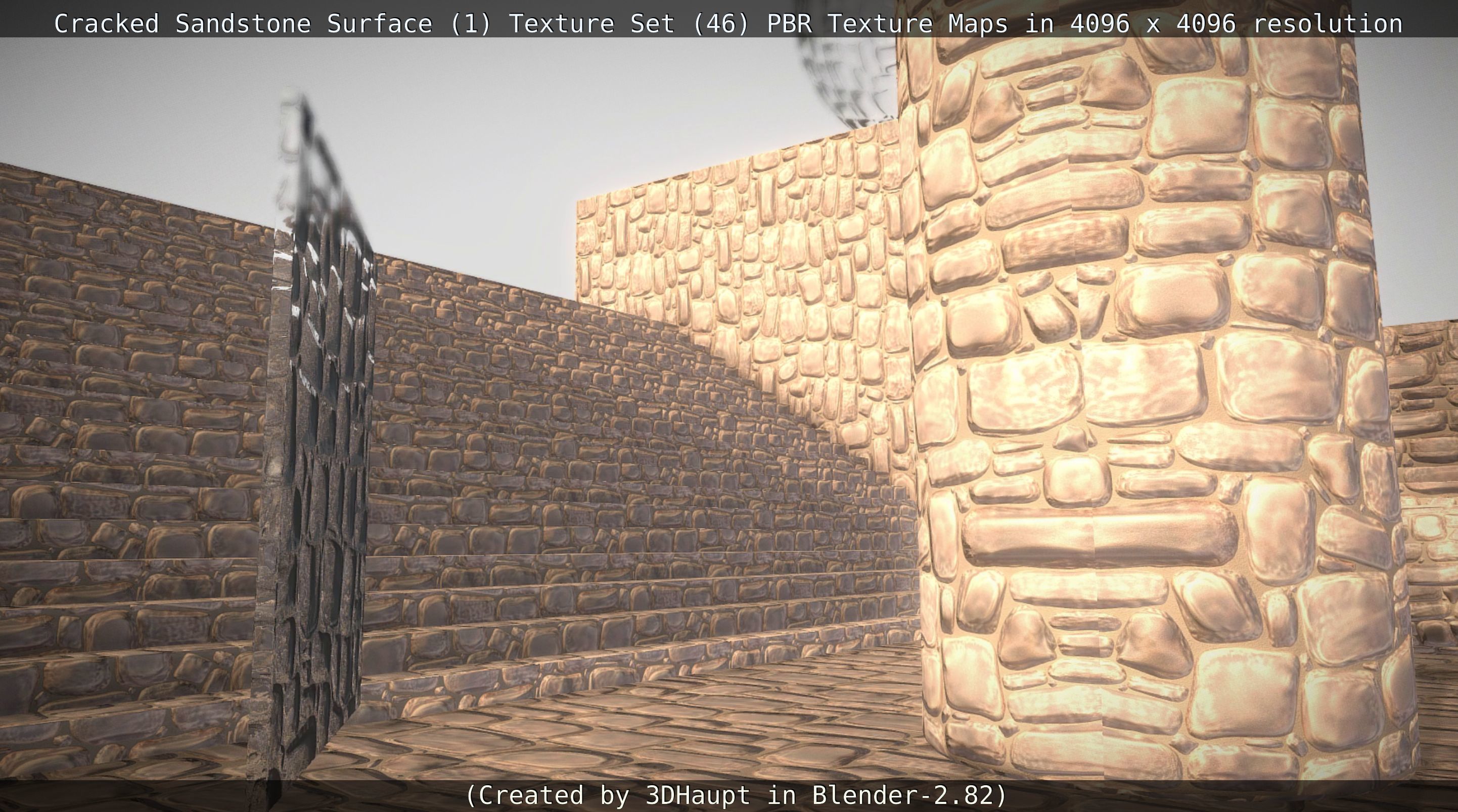 Cracked Sandstone Surface -1- Texture Set -46- Texture_32