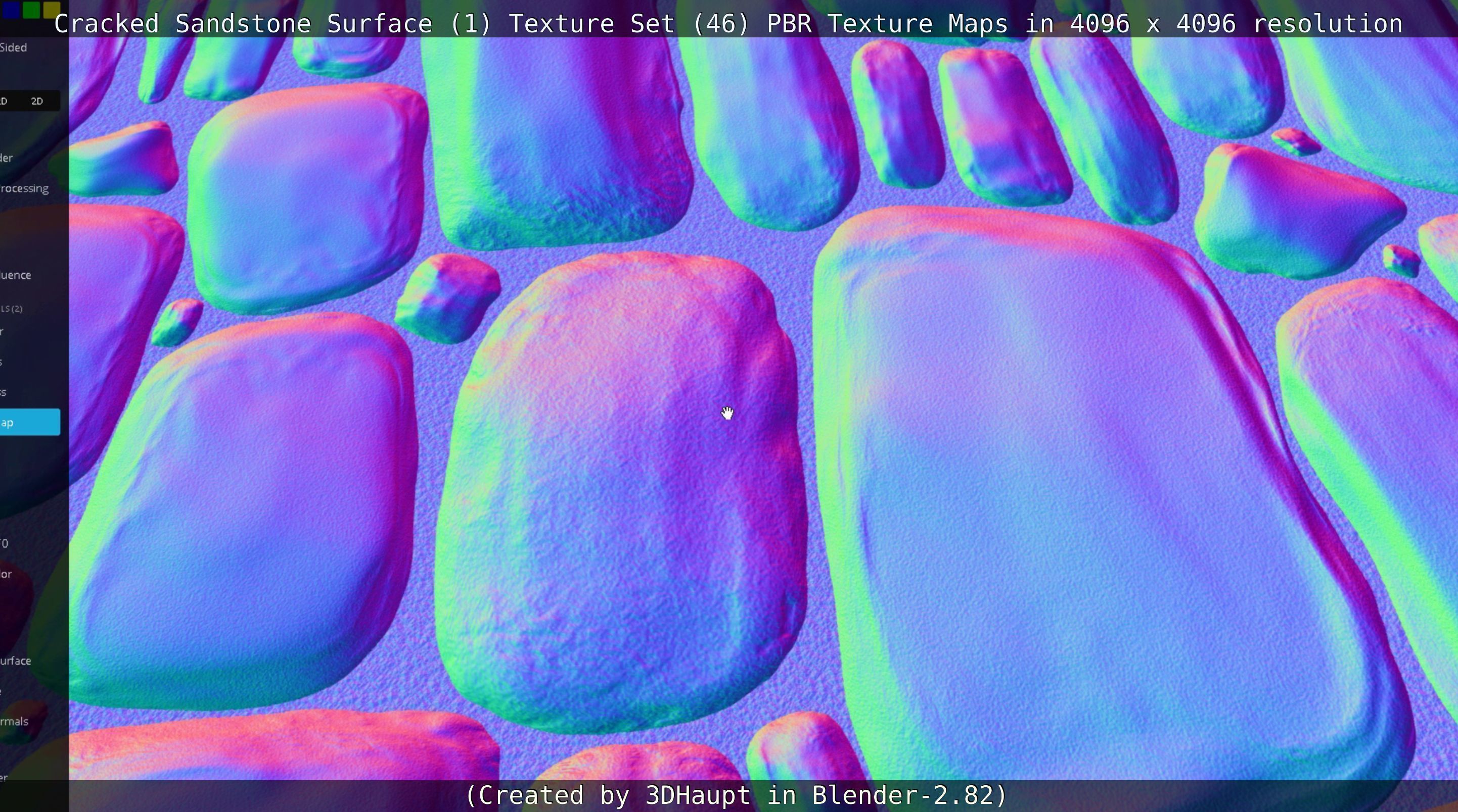 Cracked Sandstone Surface -1- Texture Set -46- Texture_6