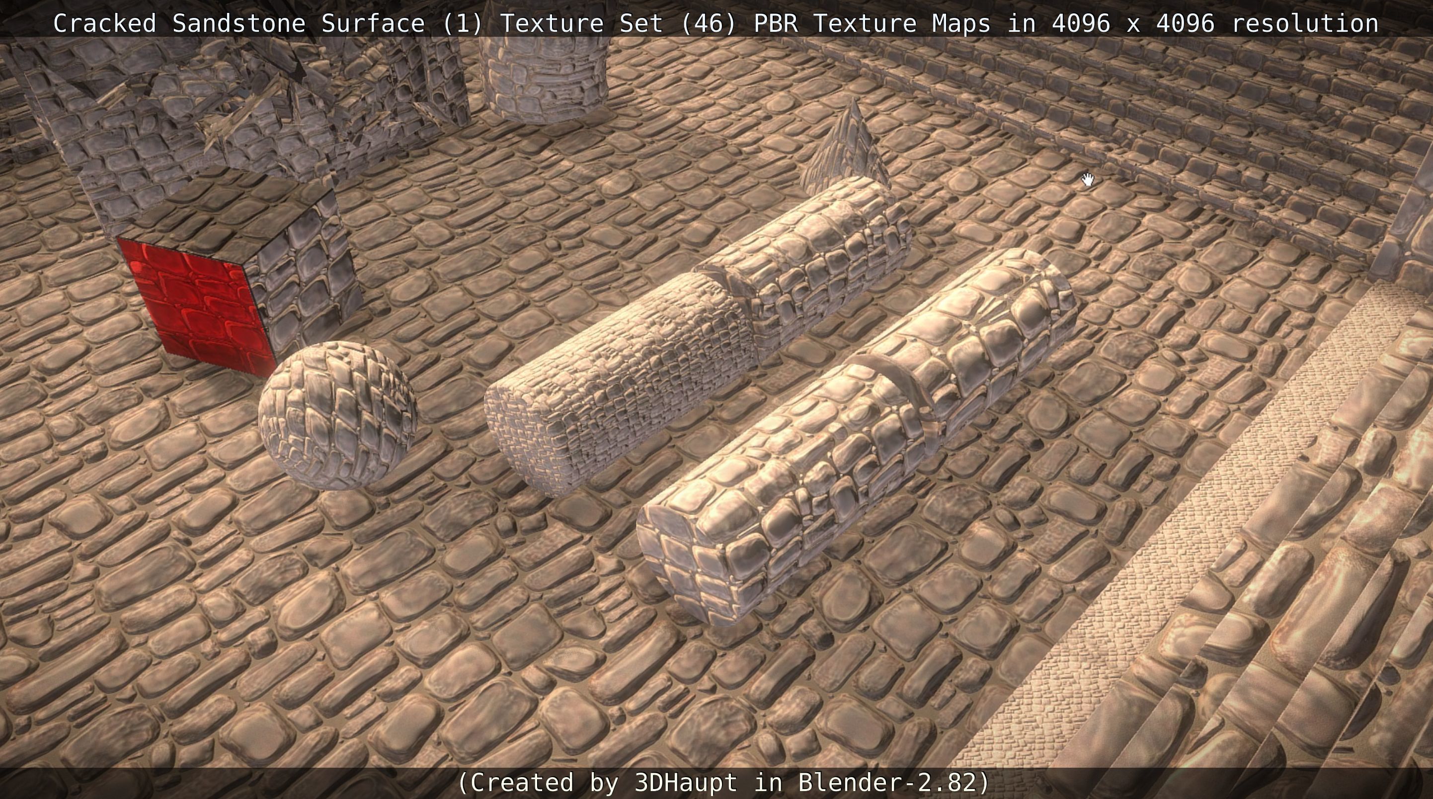 Cracked Sandstone Surface -1- Texture Set -46- Texture_71