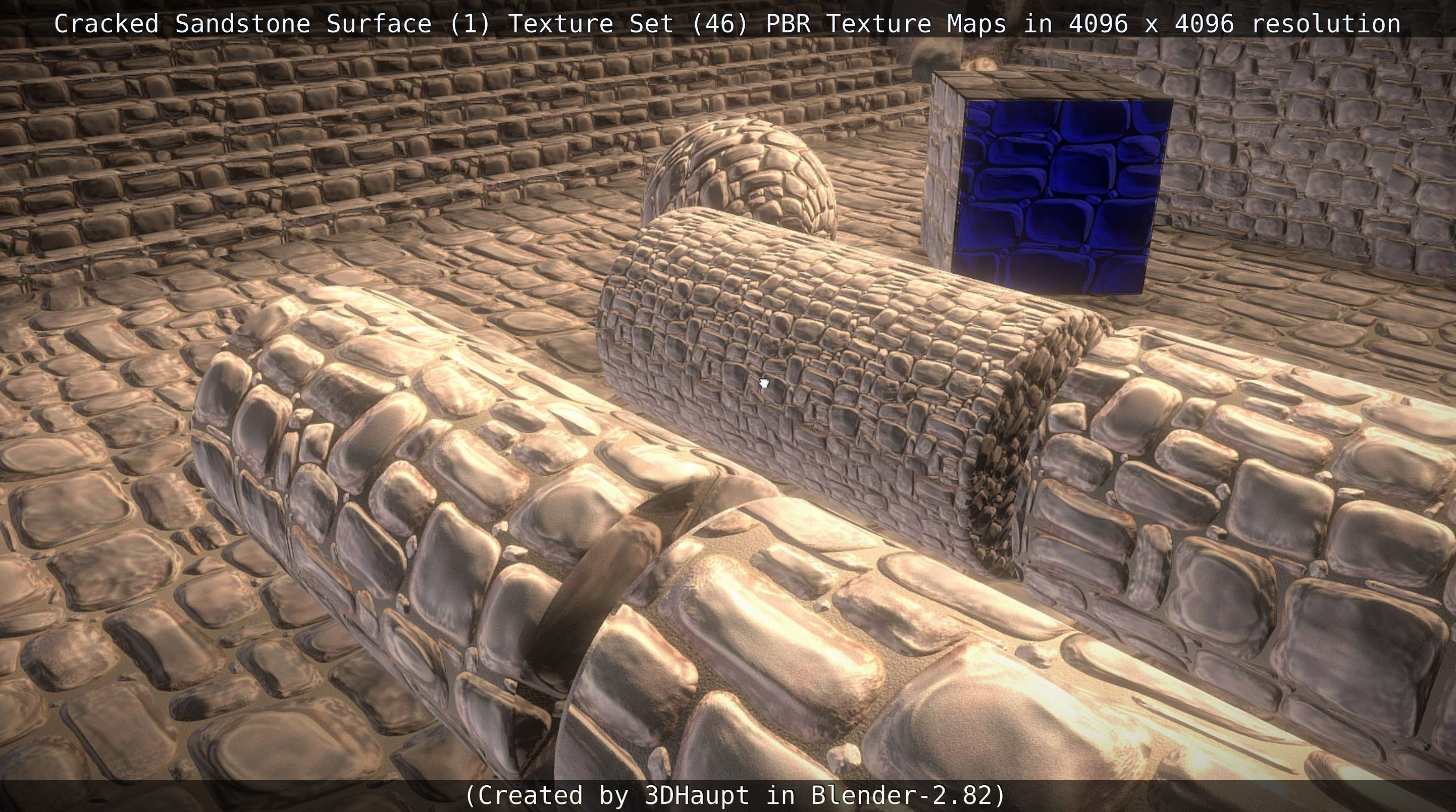 Cracked Sandstone Surface -1- Texture Set -46- Texture_68