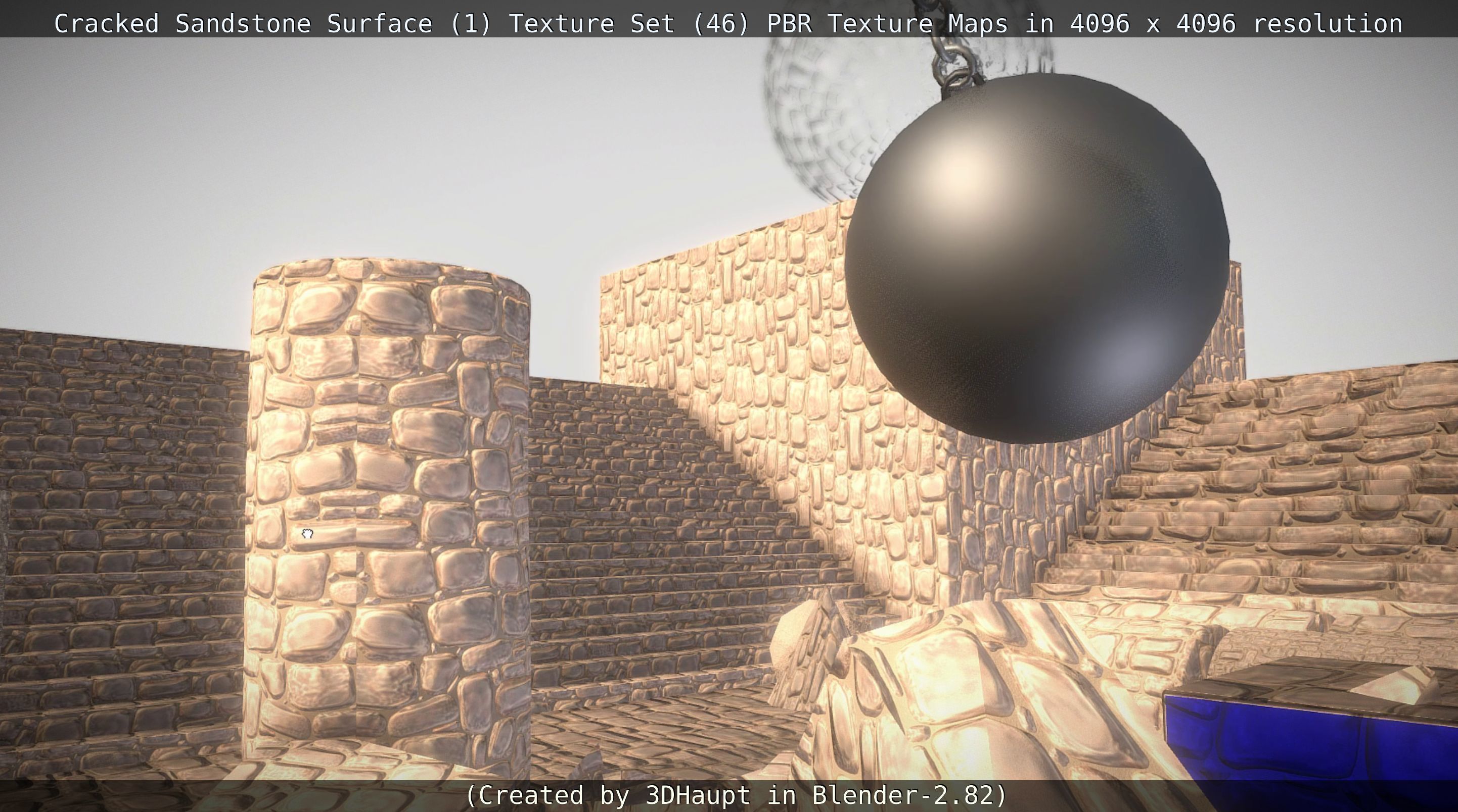 Cracked Sandstone Surface -1- Texture Set -46- Texture_15