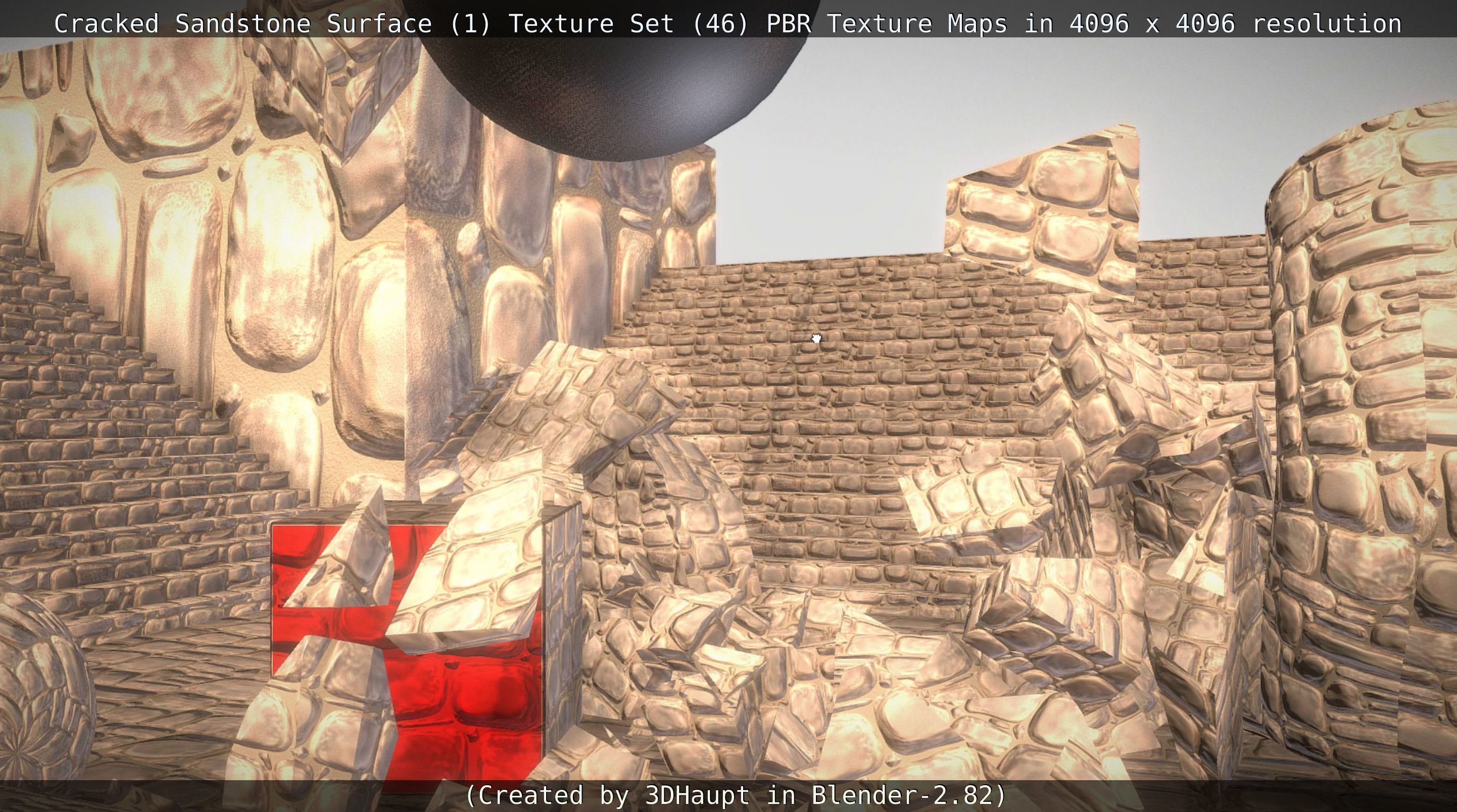 Cracked Sandstone Surface -1- Texture Set -46- Texture_21