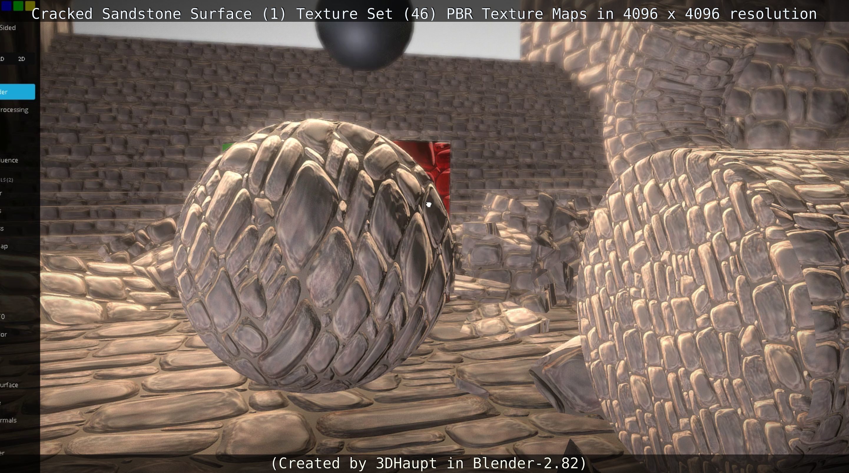 Cracked Sandstone Surface -1- Texture Set -46- Texture_45