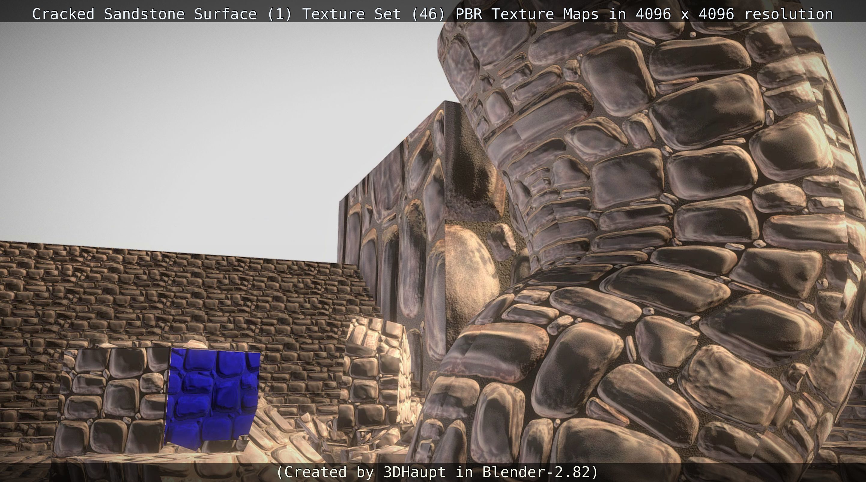 Cracked Sandstone Surface -1- Texture Set -46- Texture_108