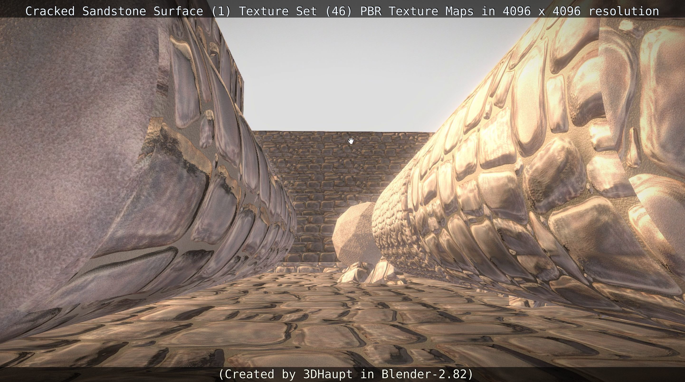 Cracked Sandstone Surface -1- Texture Set -46- Texture_72