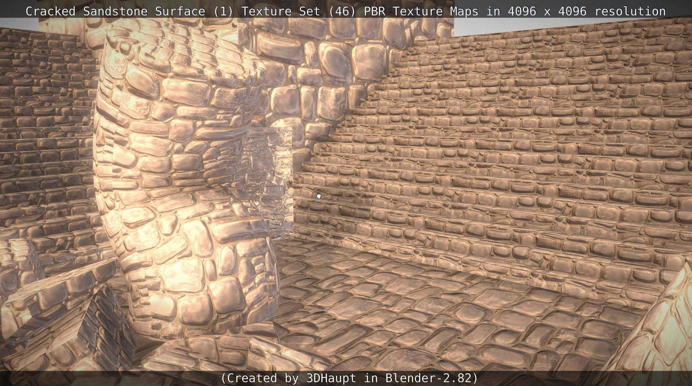 Cracked Sandstone Surface -1- Texture Set -46- Texture_147