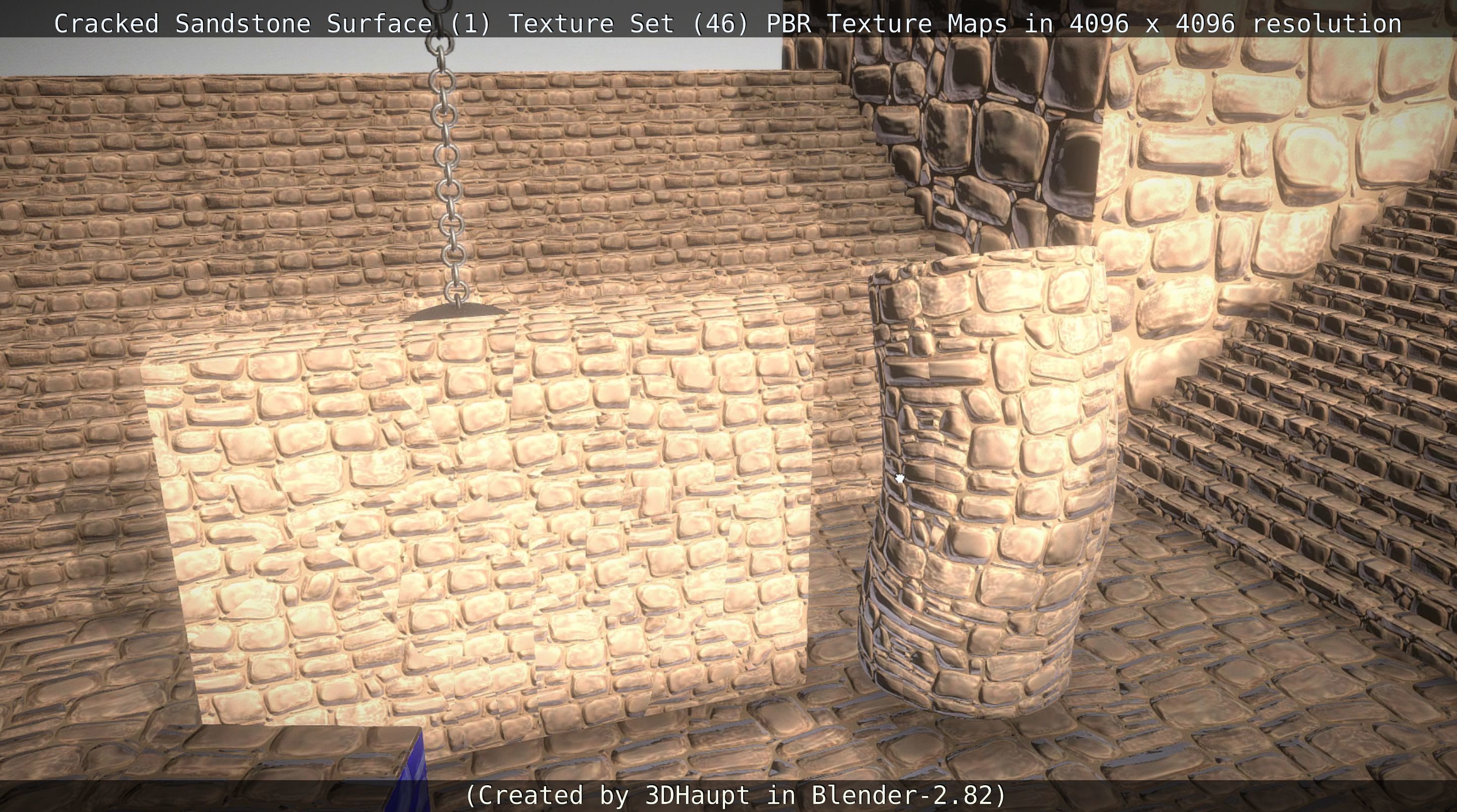 Cracked Sandstone Surface -1- Texture Set -46- Texture_129