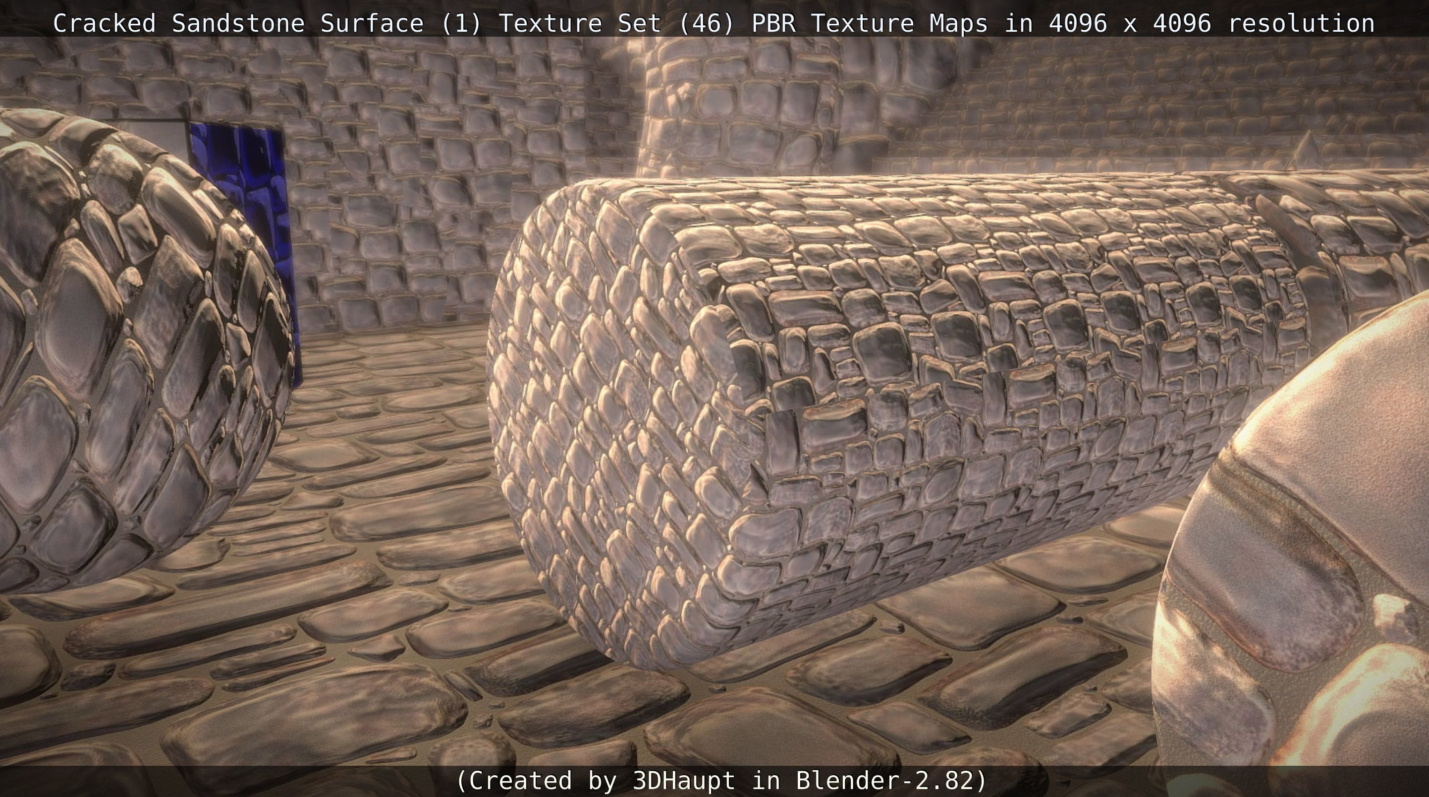 Cracked Sandstone Surface -1- Texture Set -46- Texture_102