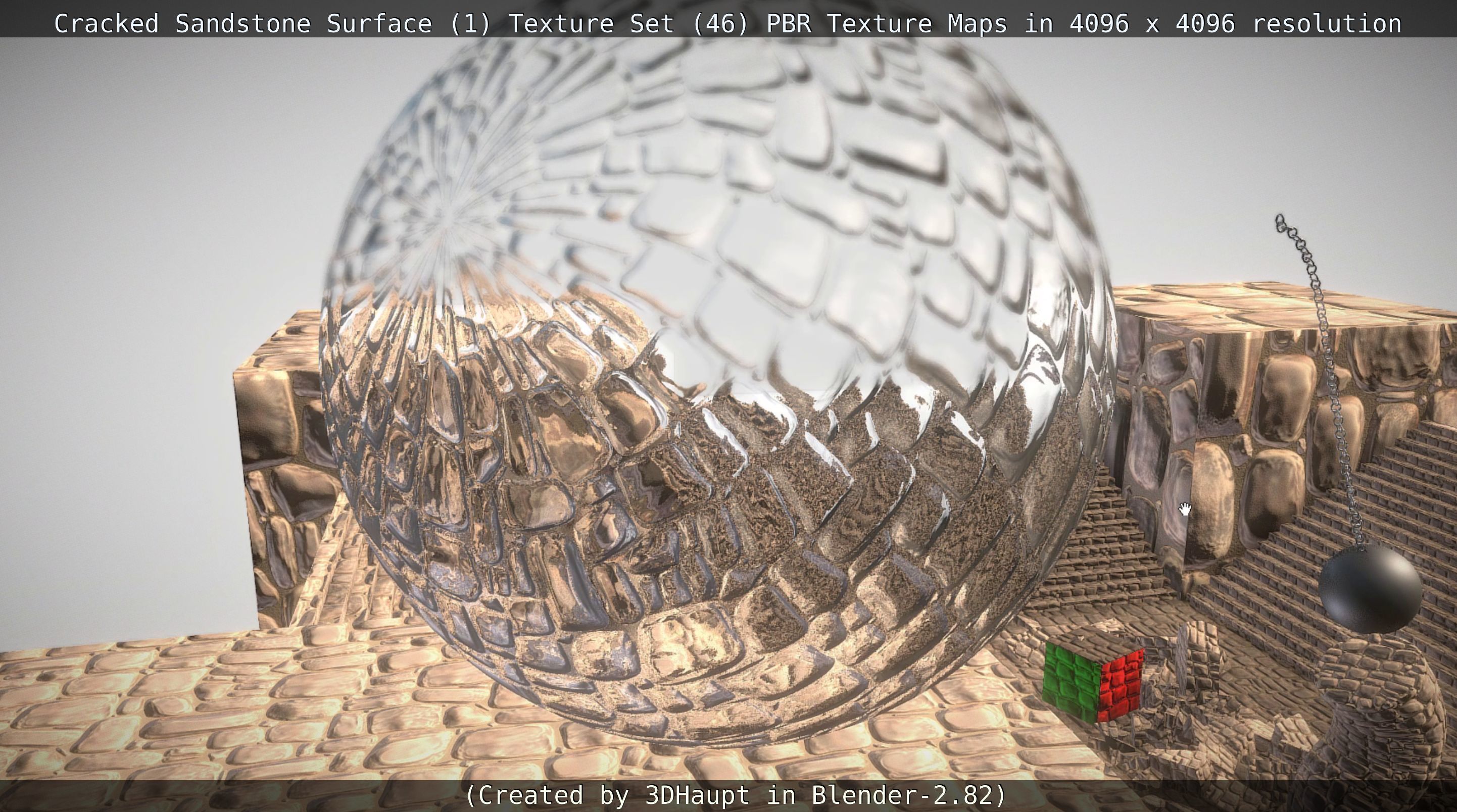 Cracked Sandstone Surface -1- Texture Set -46- Texture_87