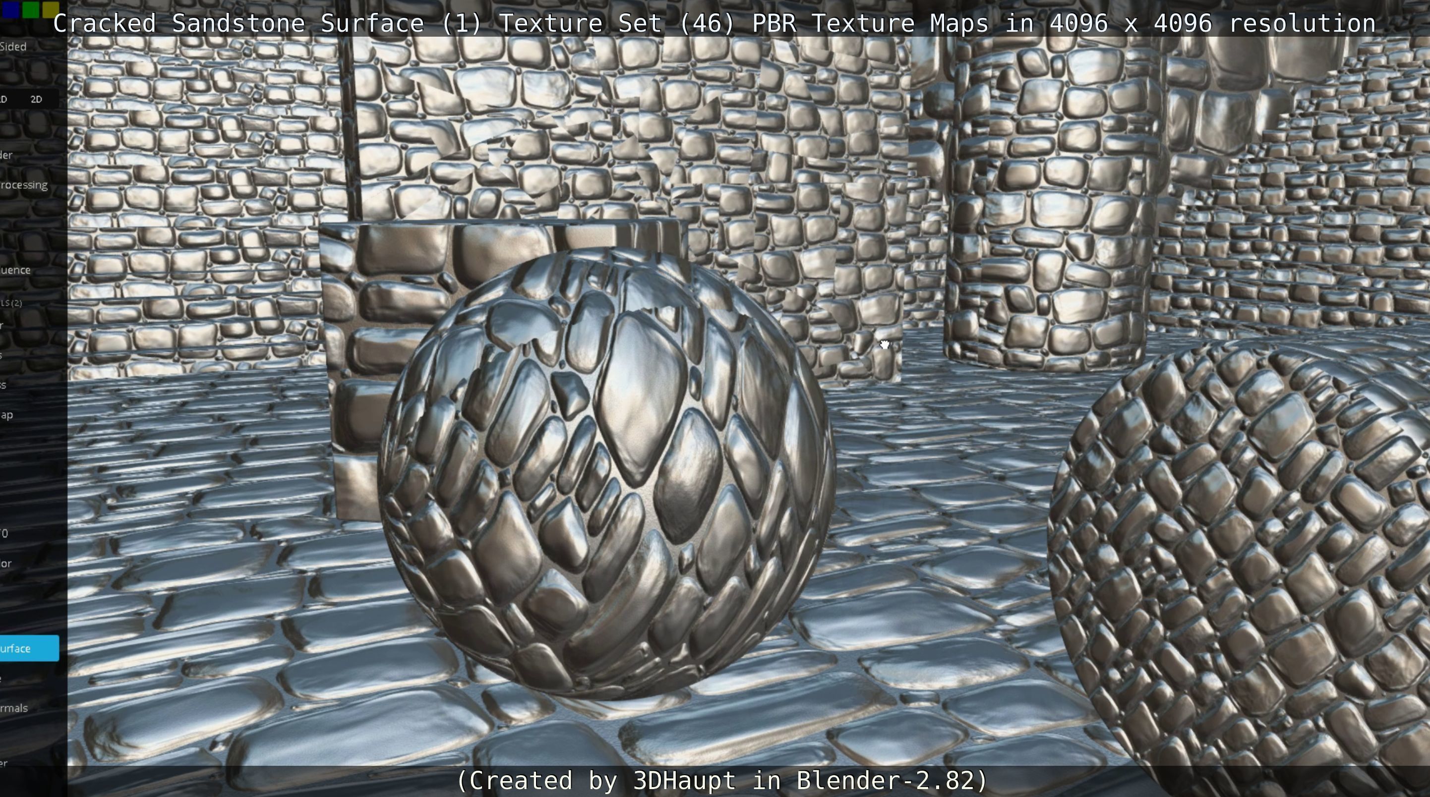 Cracked Sandstone Surface -1- Texture Set -46- Texture_36