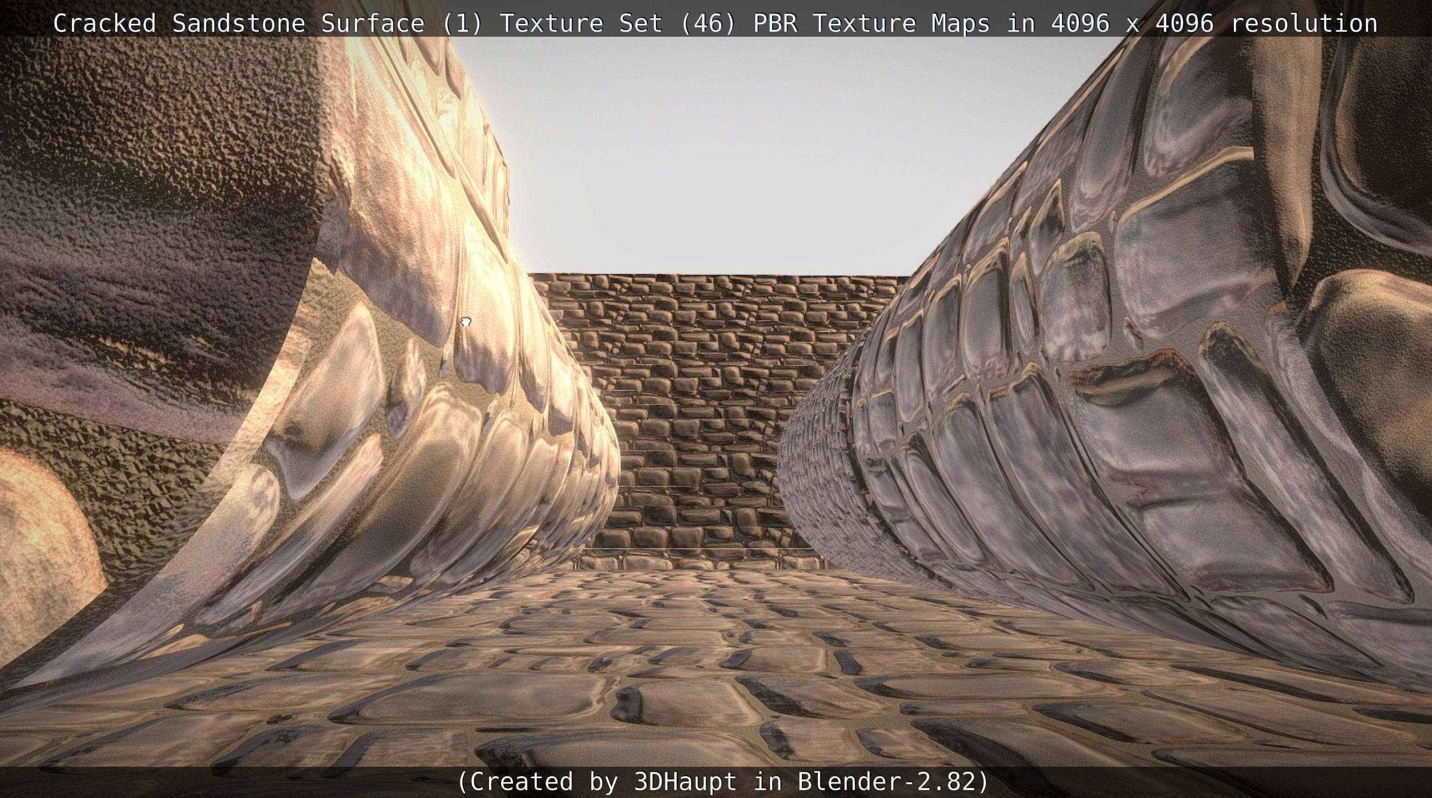 Cracked Sandstone Surface -1- Texture Set -46- Texture_27