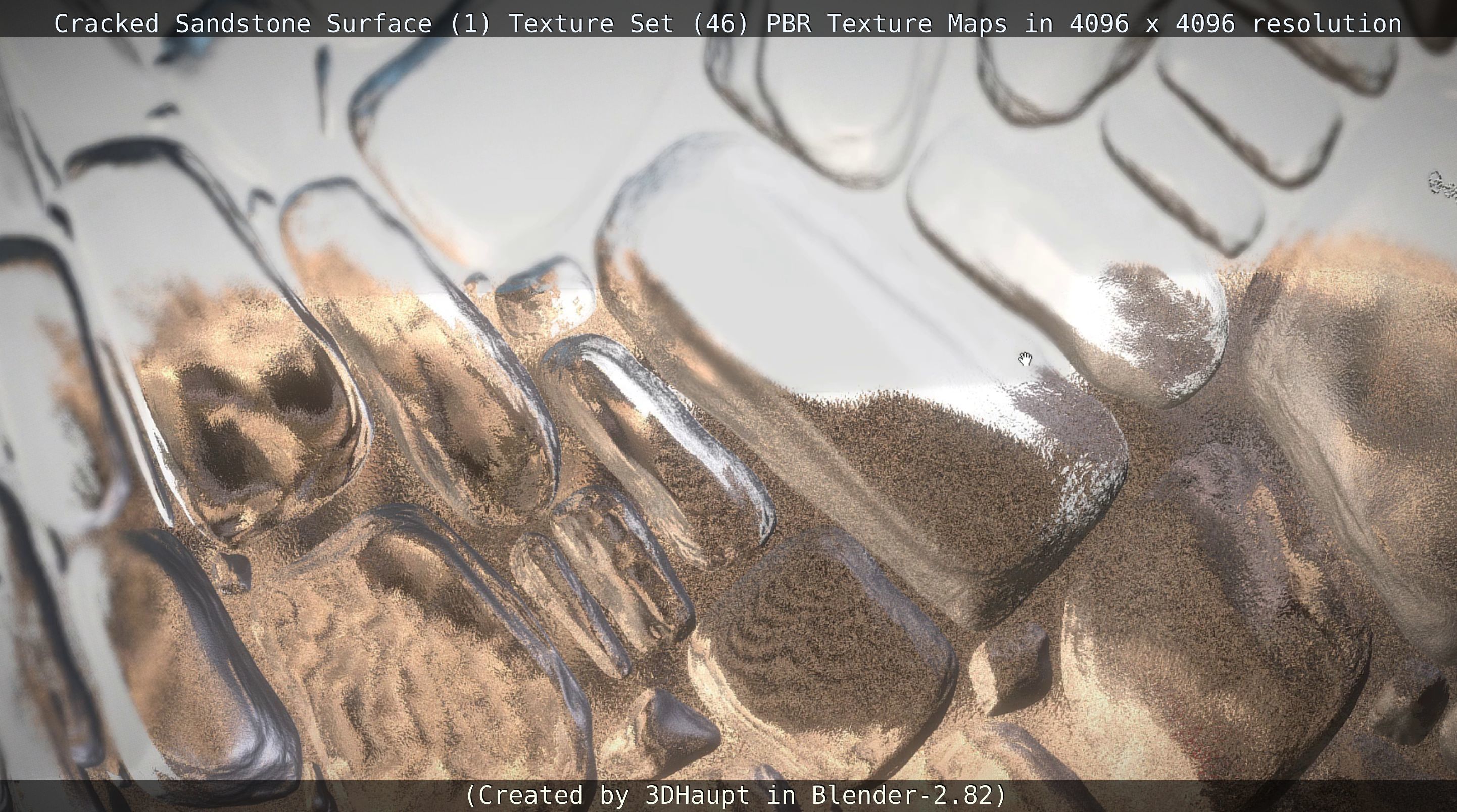 Cracked Sandstone Surface -1- Texture Set -46- Texture_82