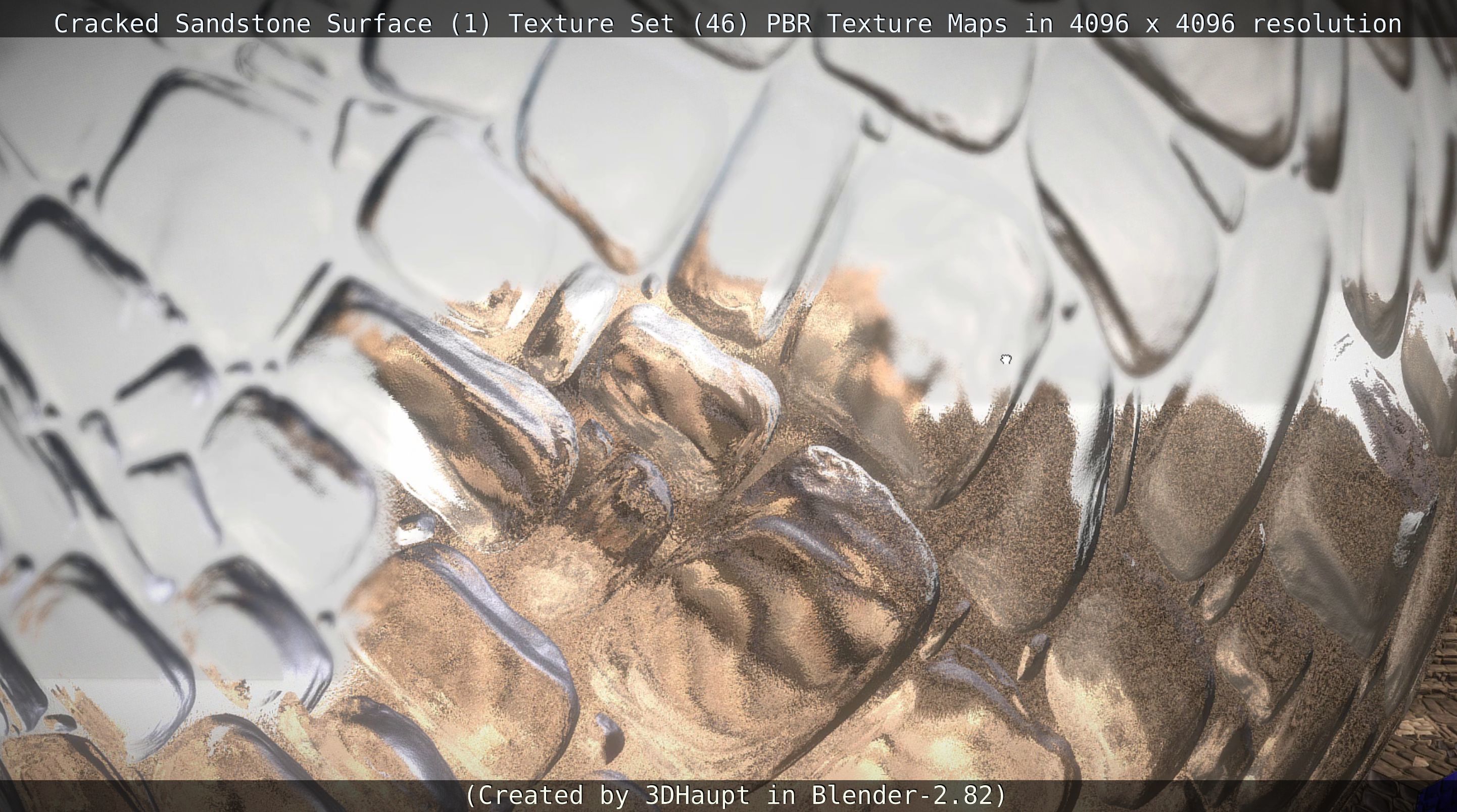 Cracked Sandstone Surface -1- Texture Set -46- Texture_81