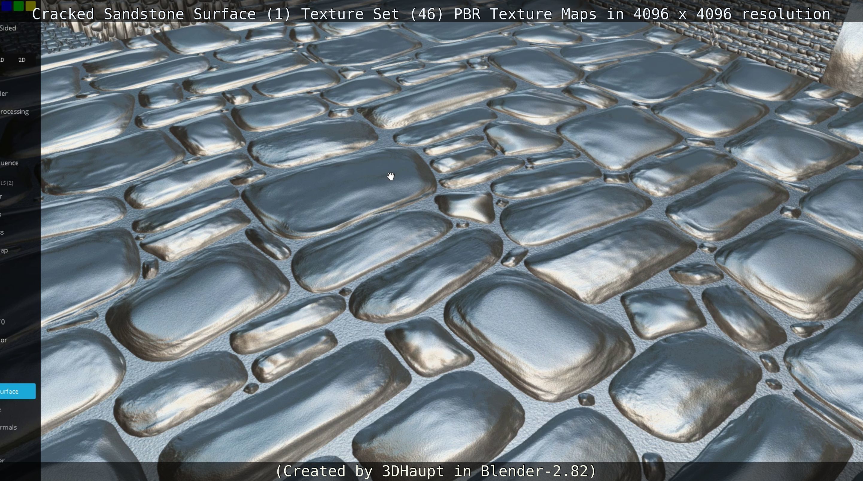 Cracked Sandstone Surface -1- Texture Set -46- Texture_140