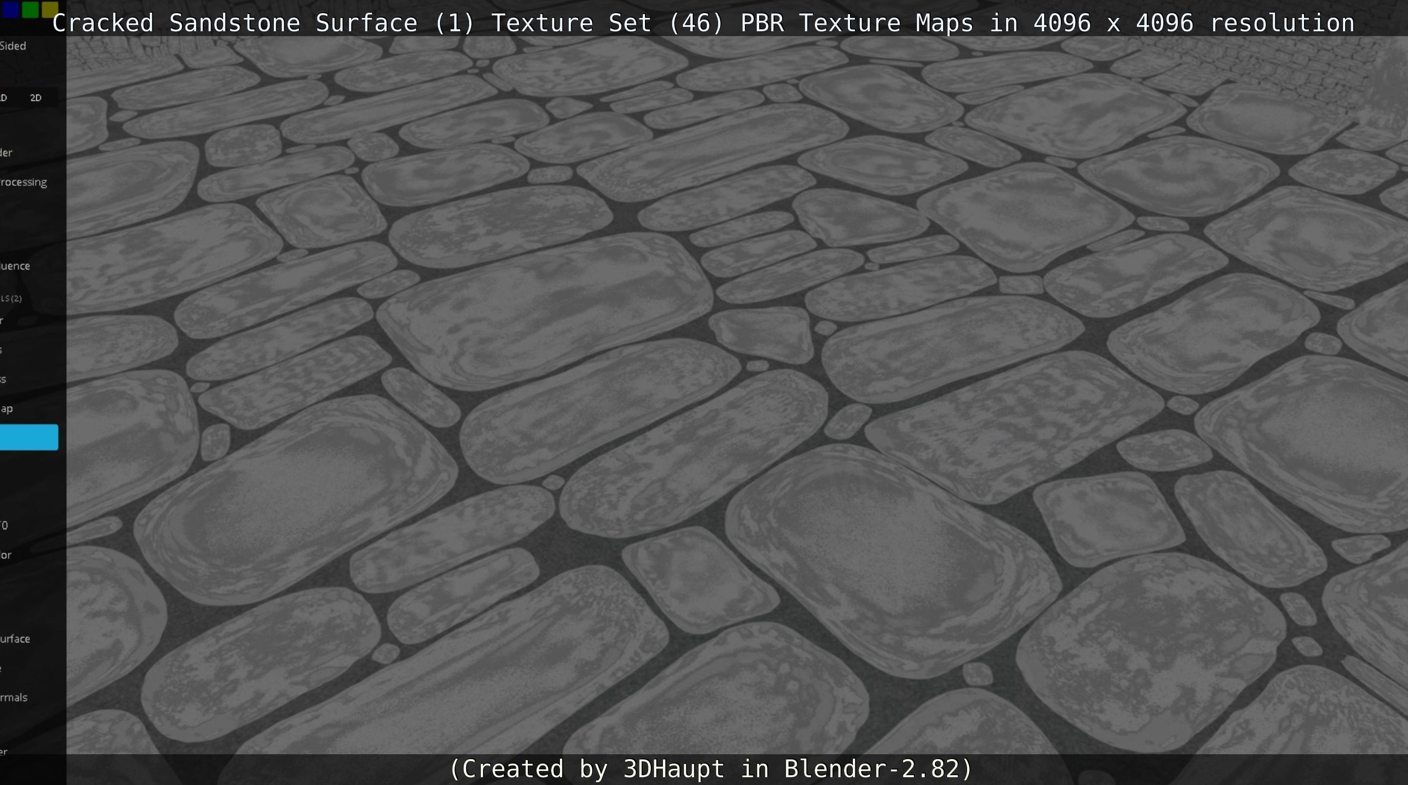 Cracked Sandstone Surface -1- Texture Set -46- Texture_135