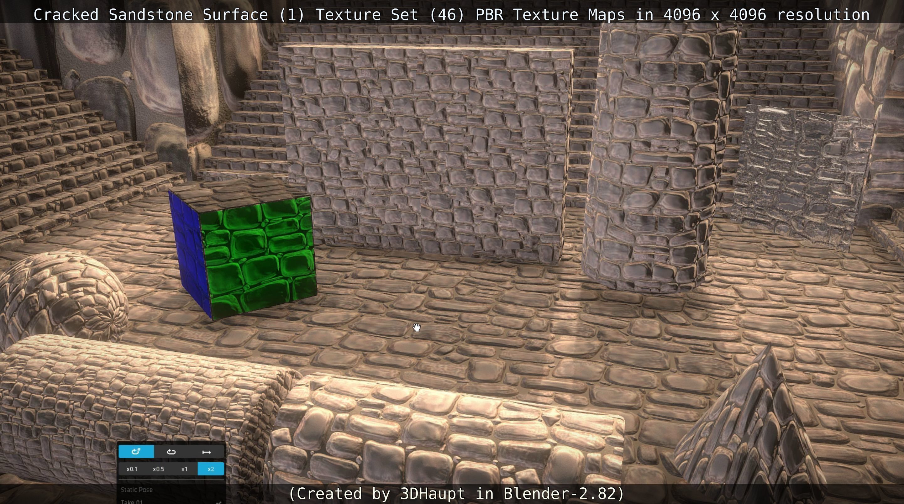 Cracked Sandstone Surface -1- Texture Set -46- Texture_77