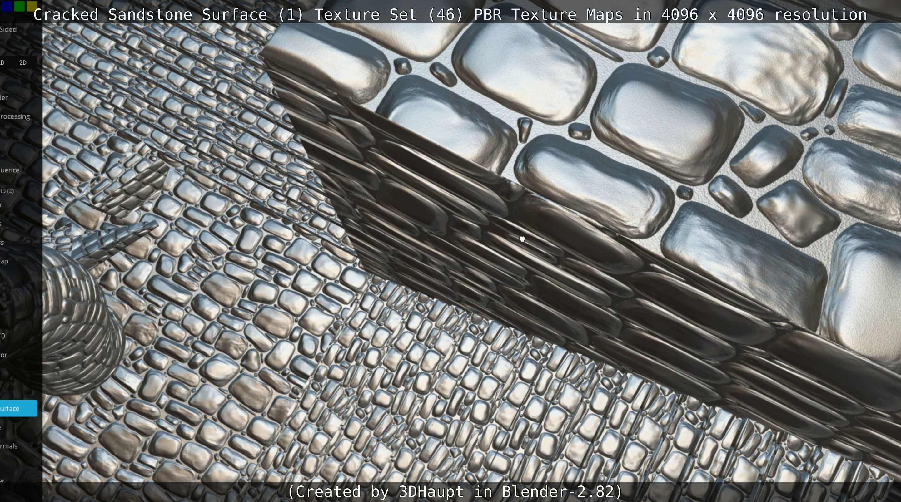 Cracked Sandstone Surface -1- Texture Set -46- Texture_143