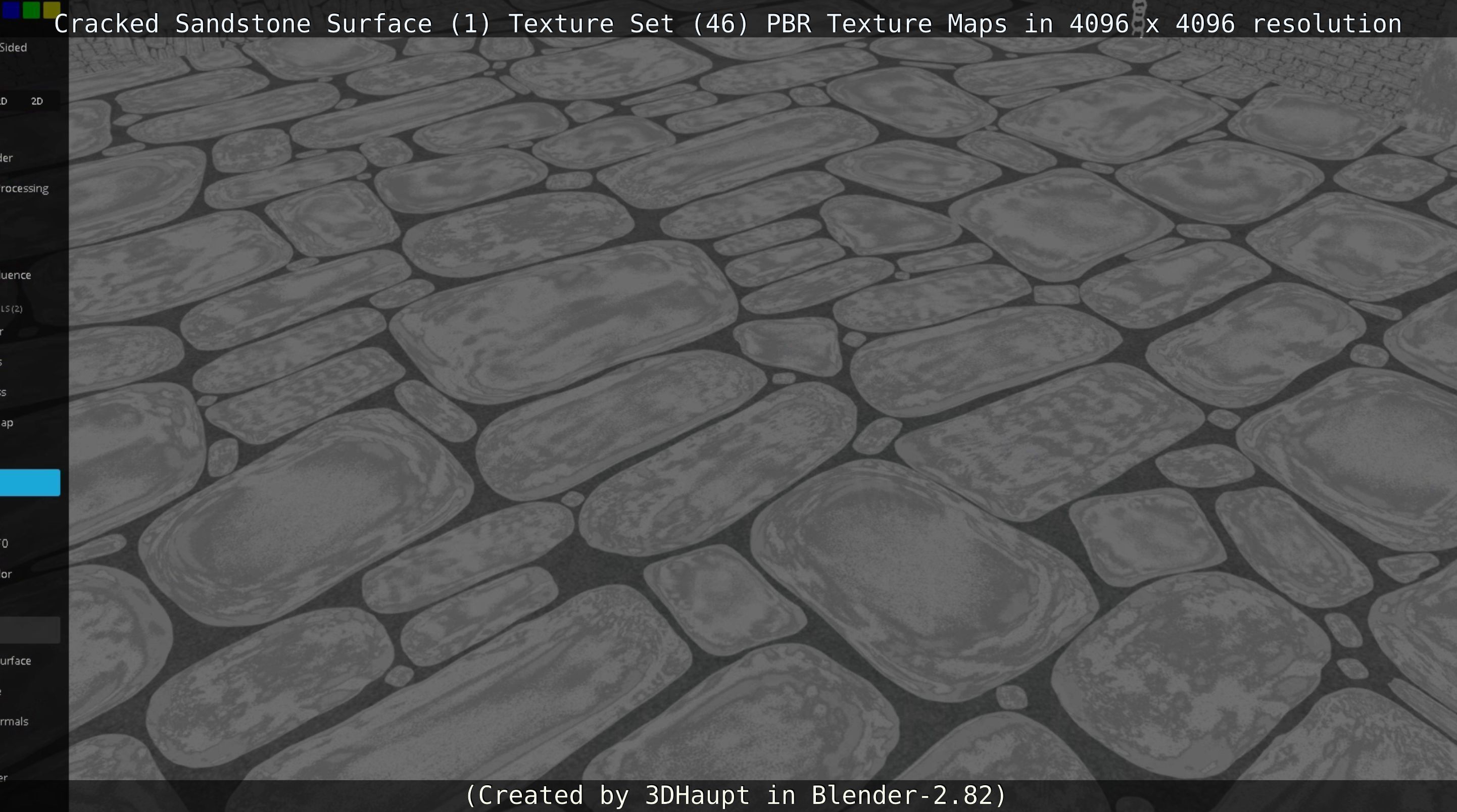 Cracked Sandstone Surface -1- Texture Set -46- Texture_134