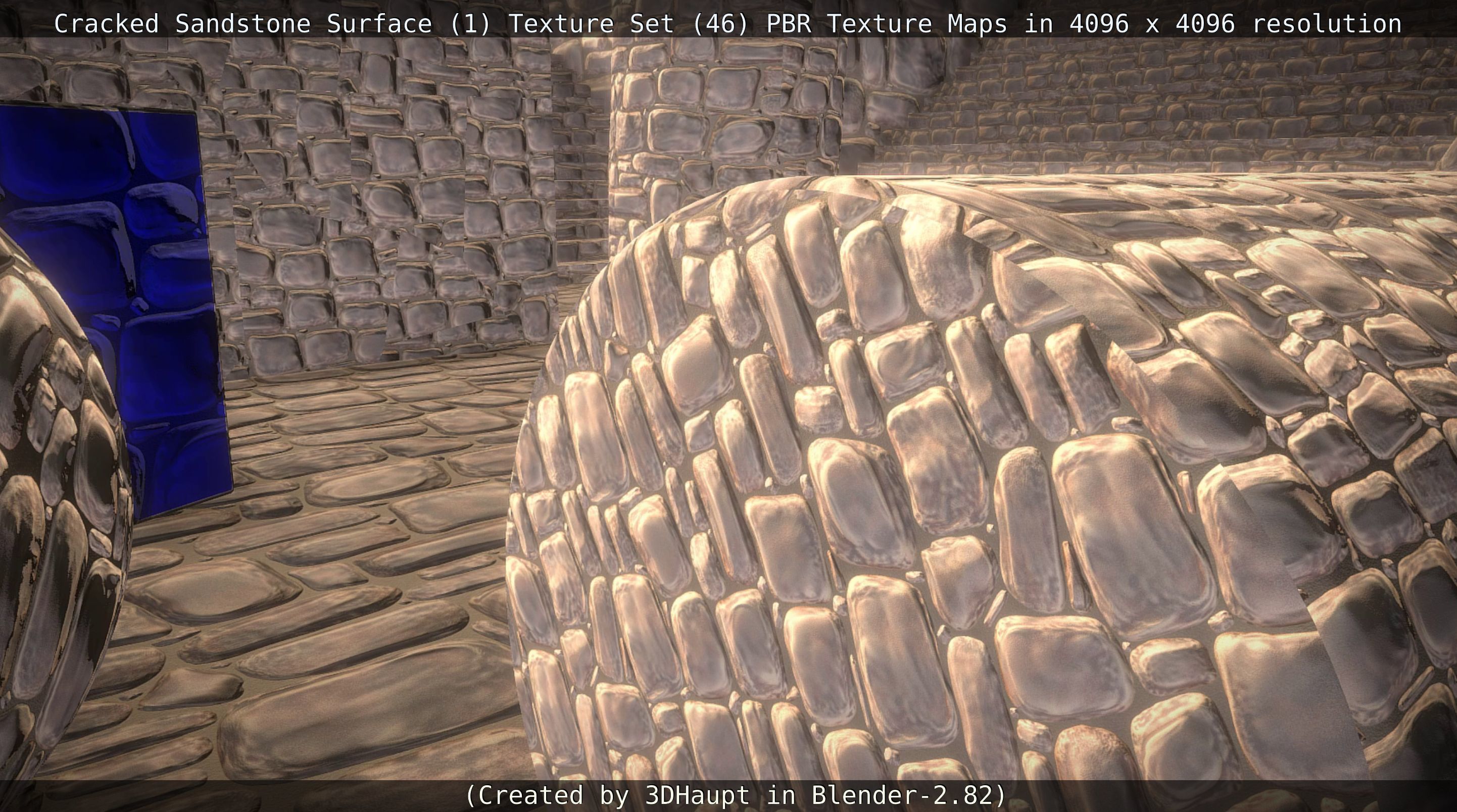 Cracked Sandstone Surface -1- Texture Set -46- Texture_33