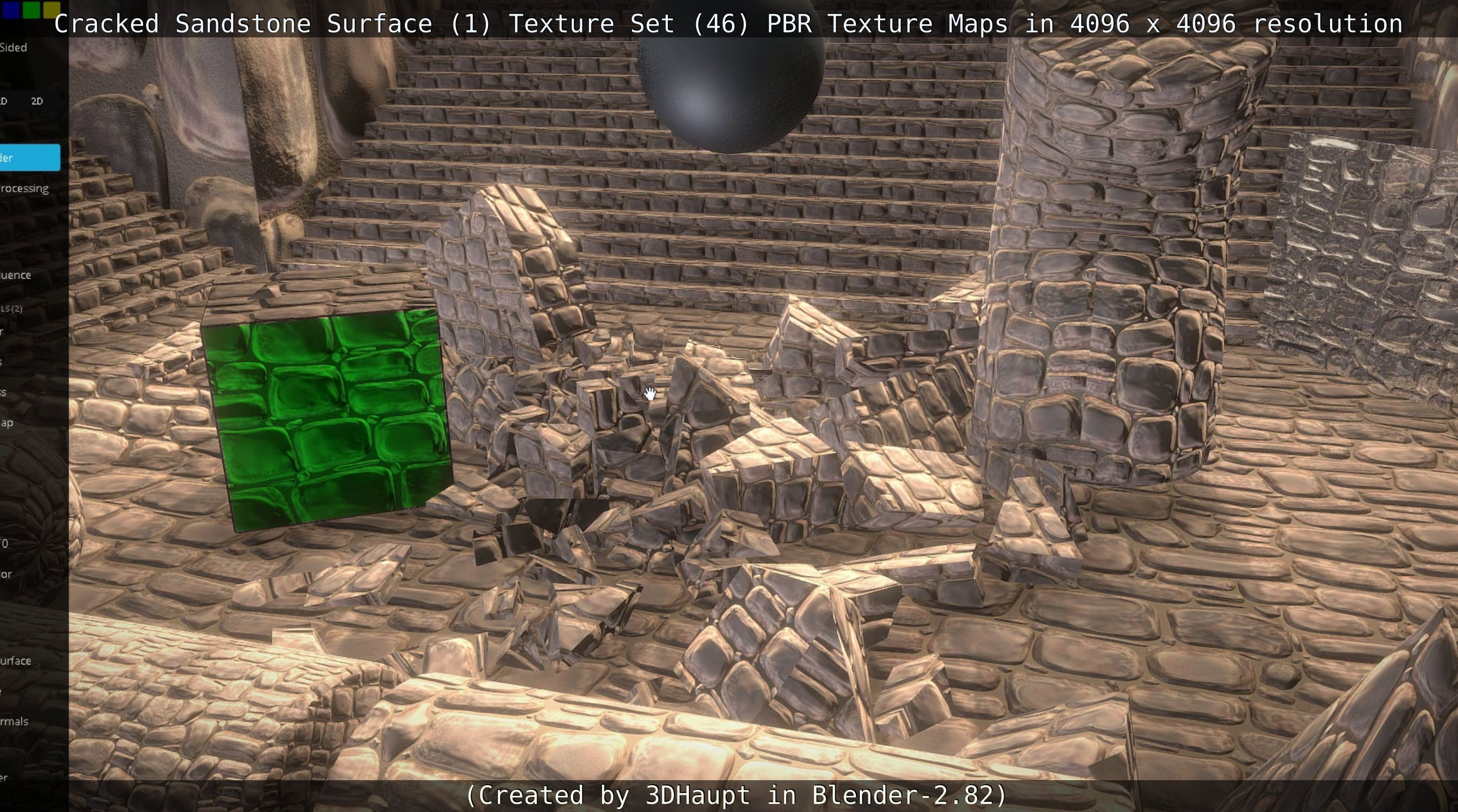 Cracked Sandstone Surface -1- Texture Set -46- Texture_49