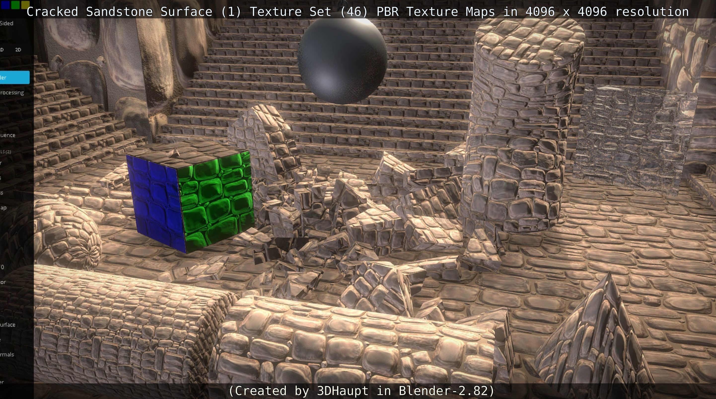 Cracked Sandstone Surface -1- Texture Set -46- Texture_50