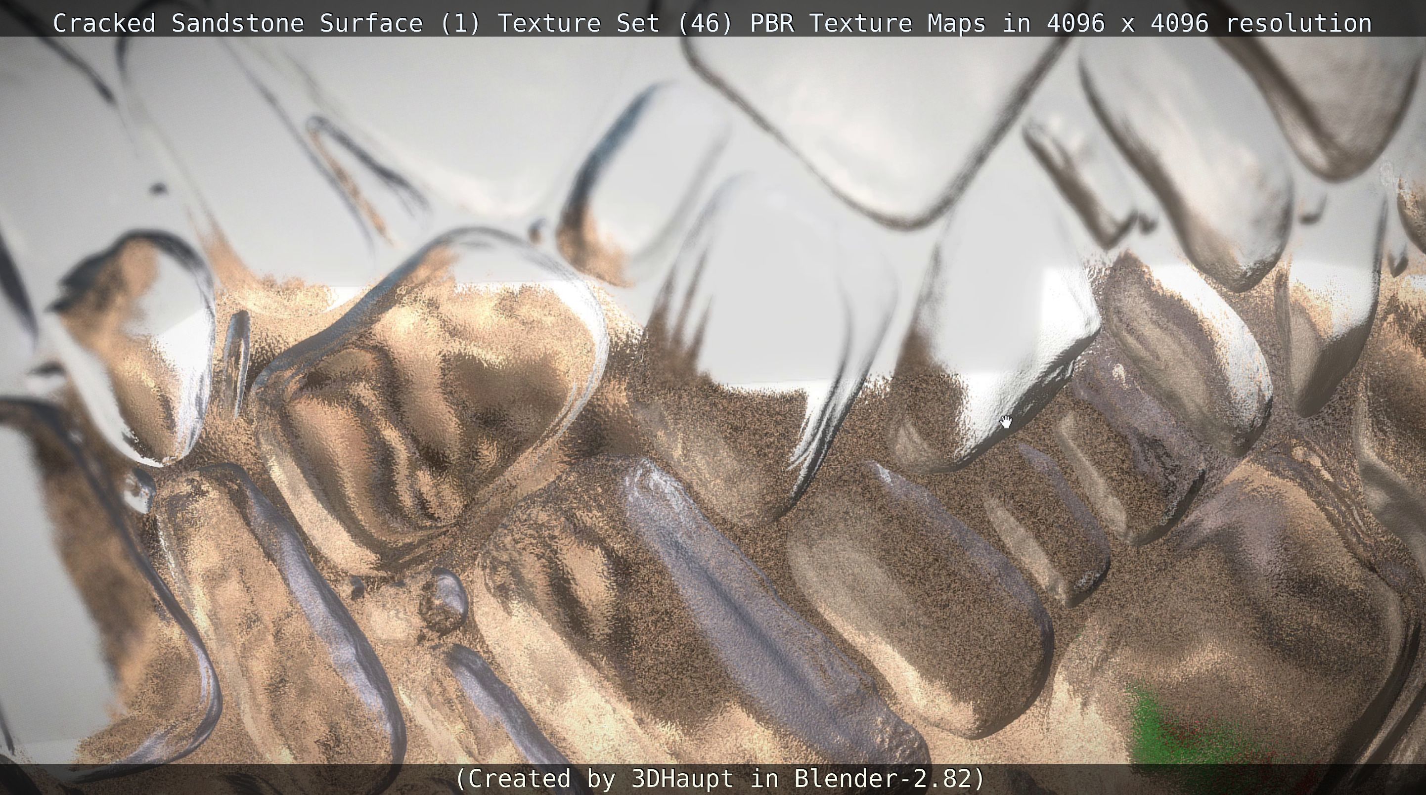 Cracked Sandstone Surface -1- Texture Set -46- Texture_28