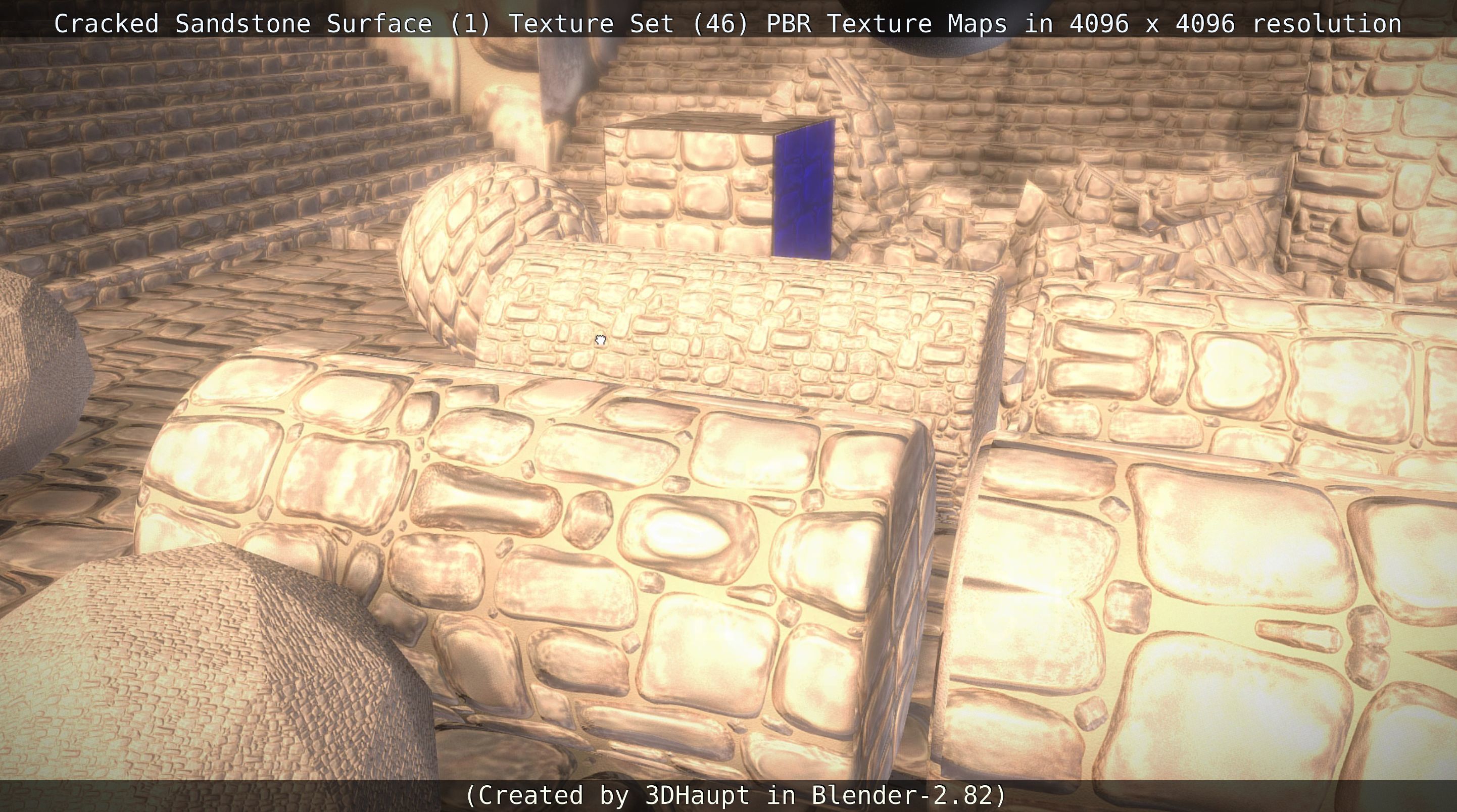 Cracked Sandstone Surface -1- Texture Set -46- Texture_66