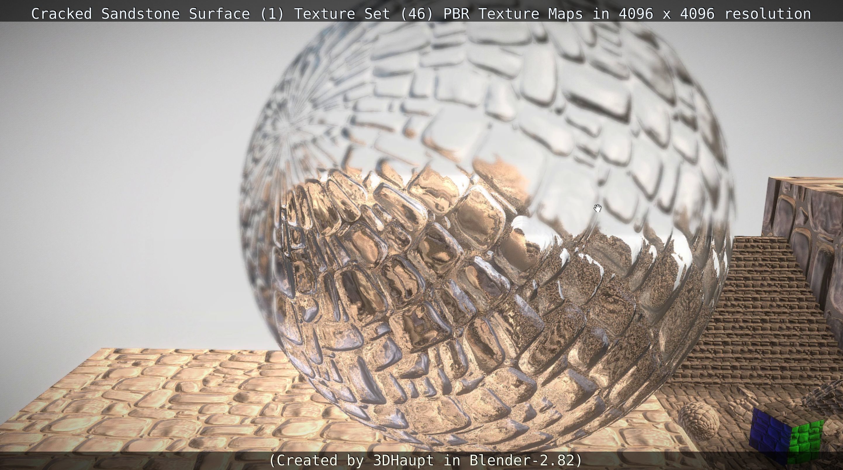 Cracked Sandstone Surface -1- Texture Set -46- Texture_83