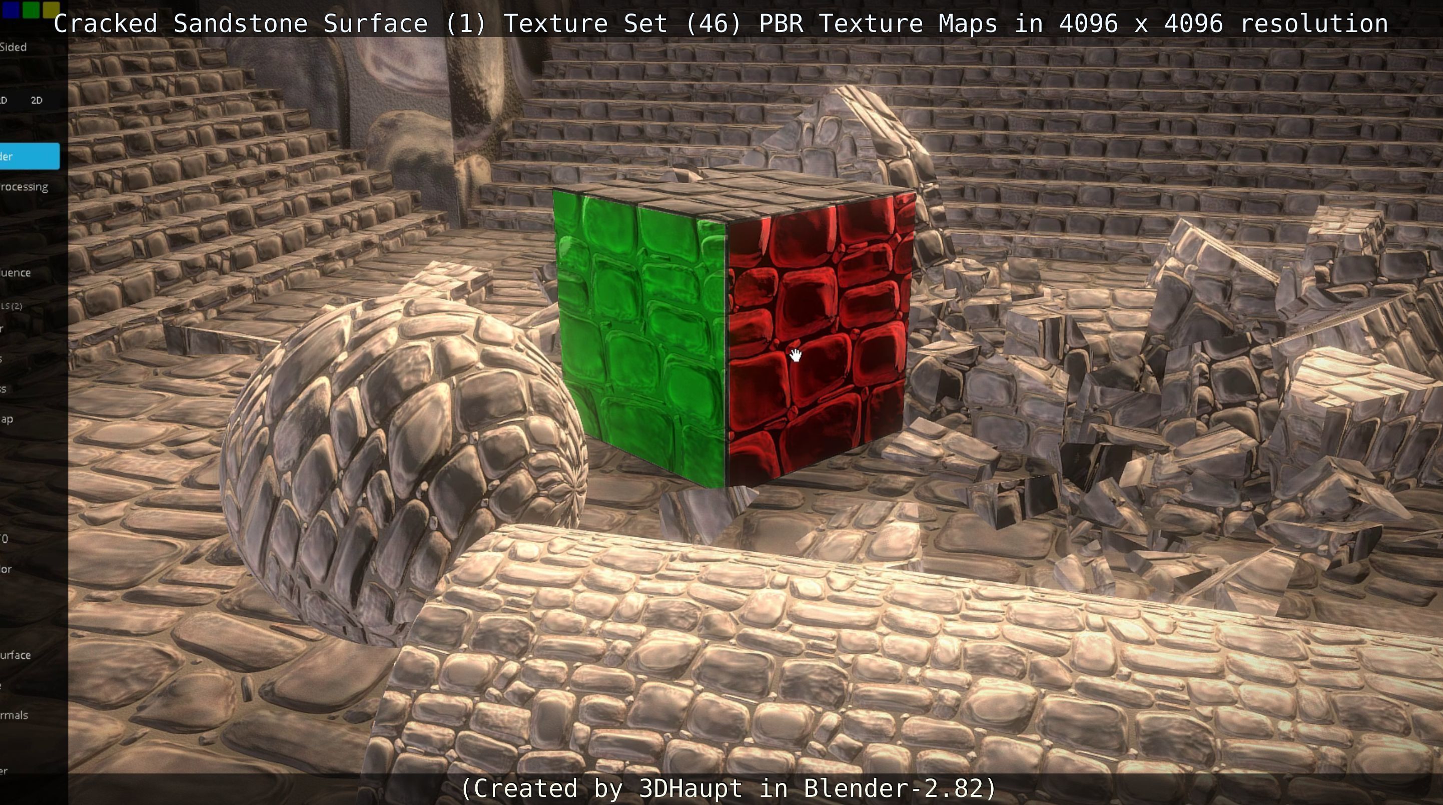 Cracked Sandstone Surface -1- Texture Set -46- Texture_46