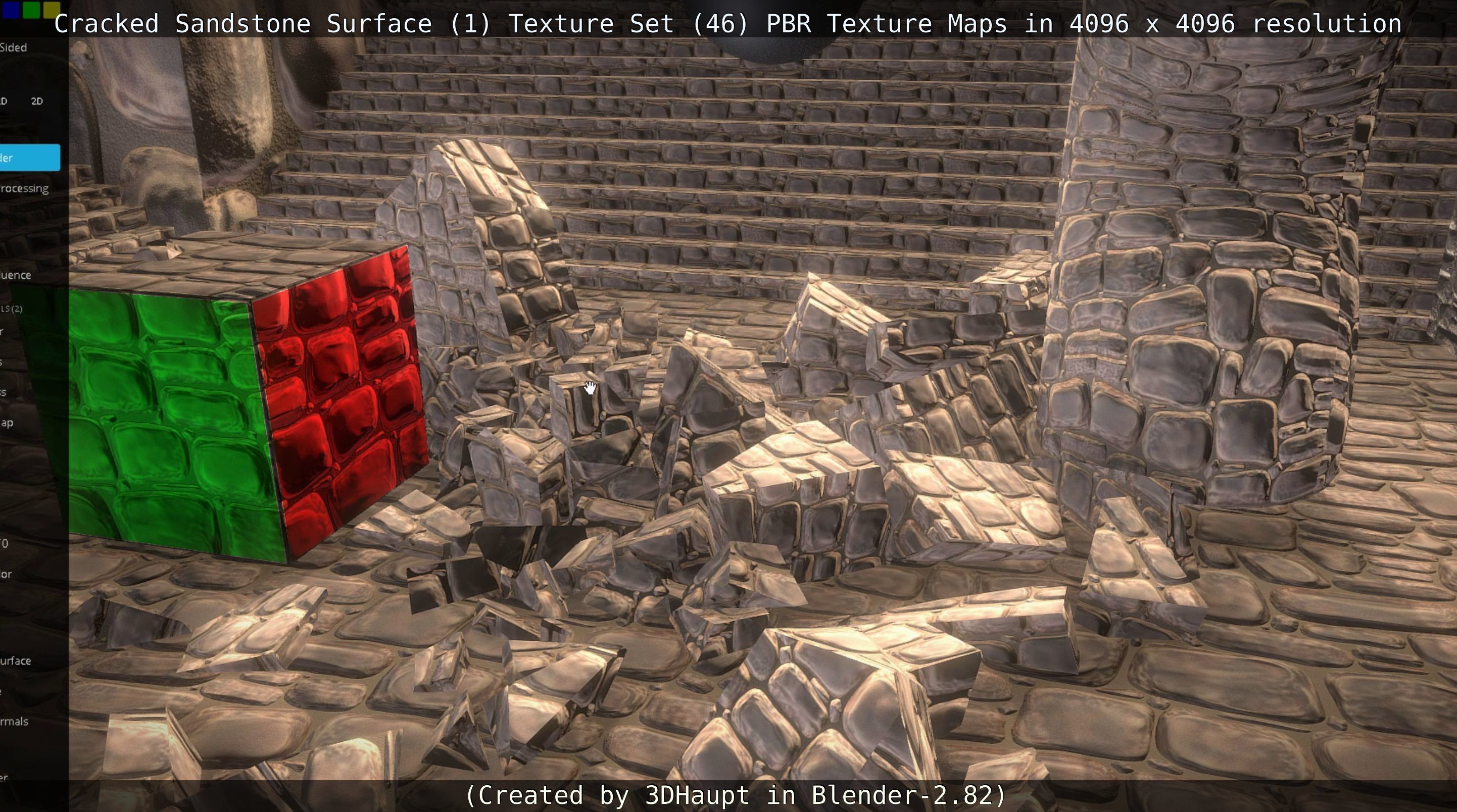 Cracked Sandstone Surface -1- Texture Set -46- Texture_47