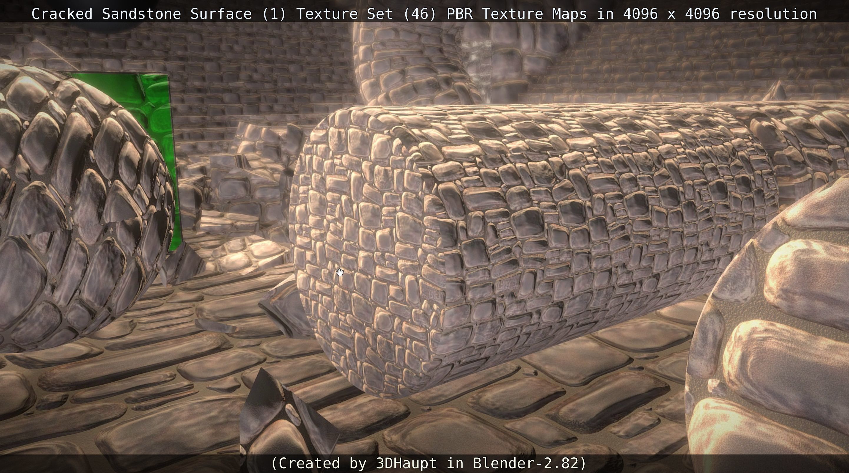 Cracked Sandstone Surface -1- Texture Set -46- Texture_112