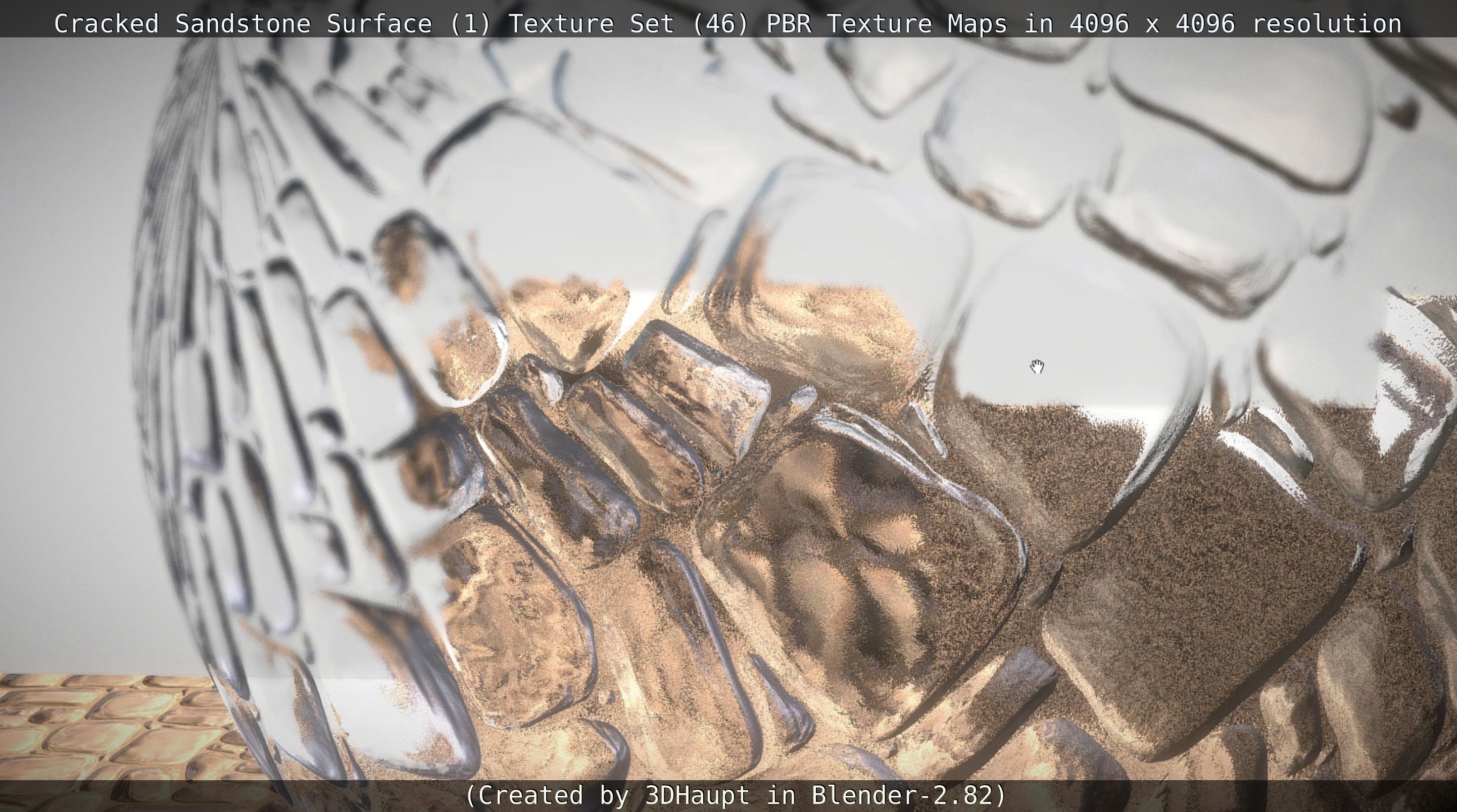 Cracked Sandstone Surface -1- Texture Set -46- Texture_88