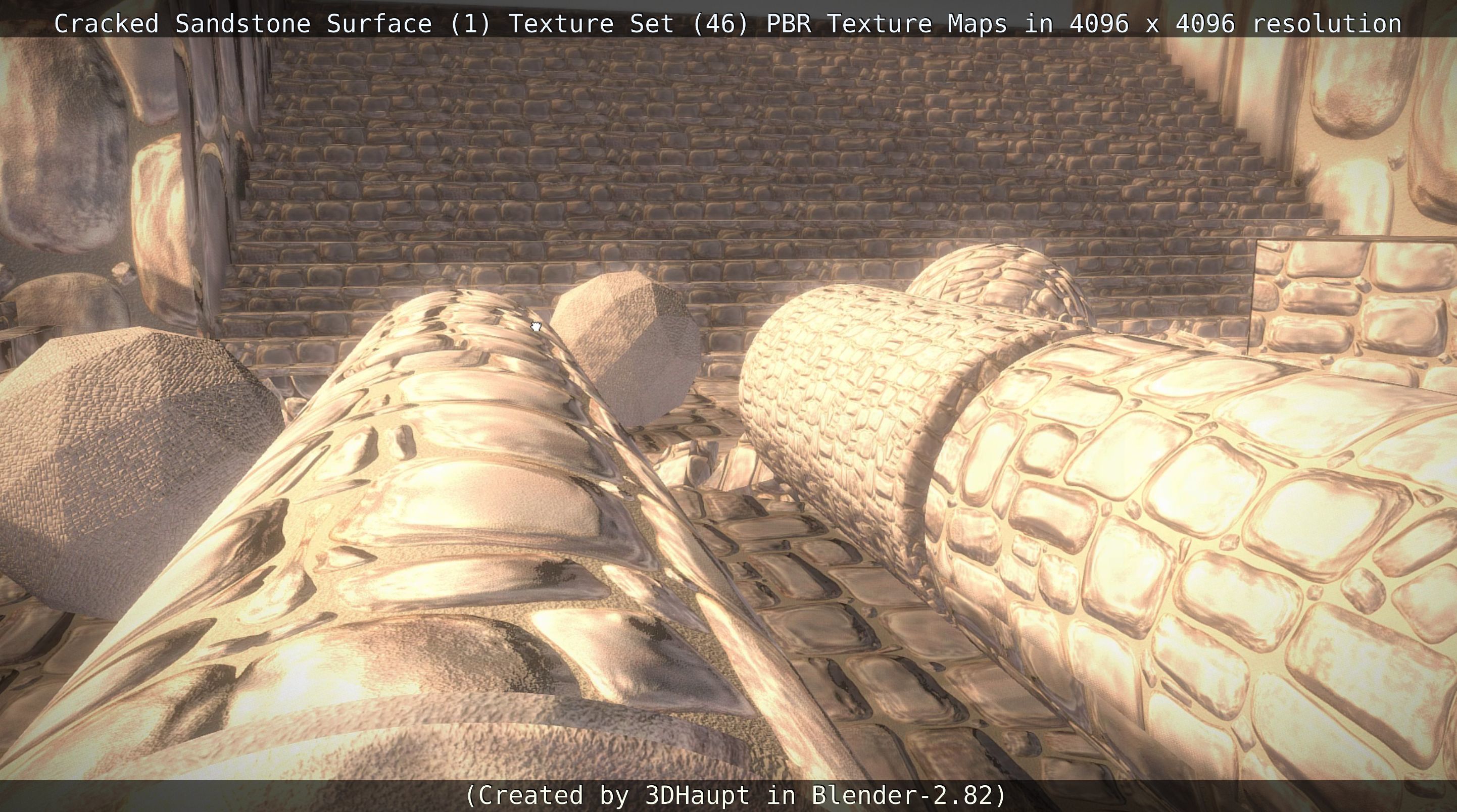 Cracked Sandstone Surface -1- Texture Set -46- Texture_67