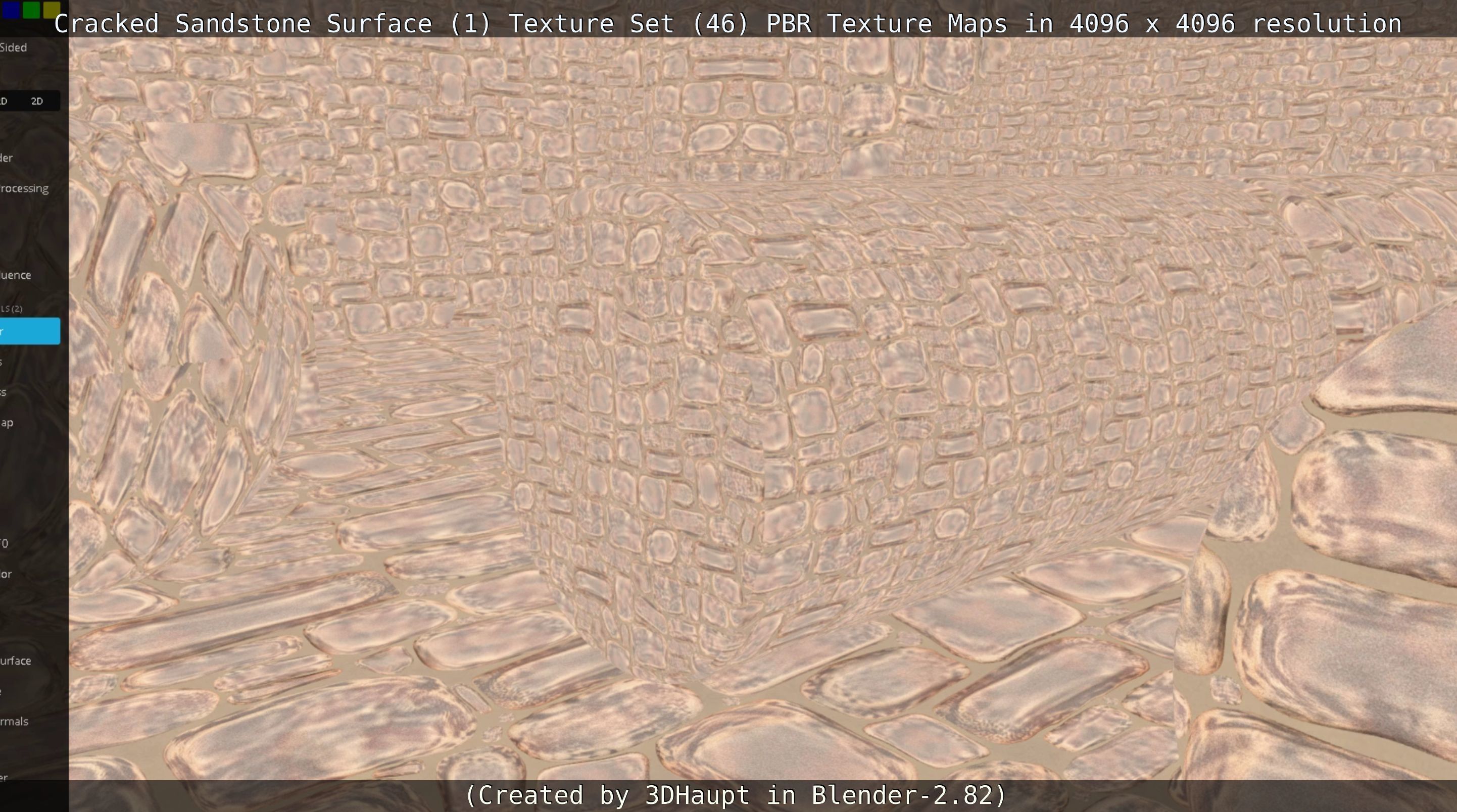 Cracked Sandstone Surface -1- Texture Set -46- Texture_115