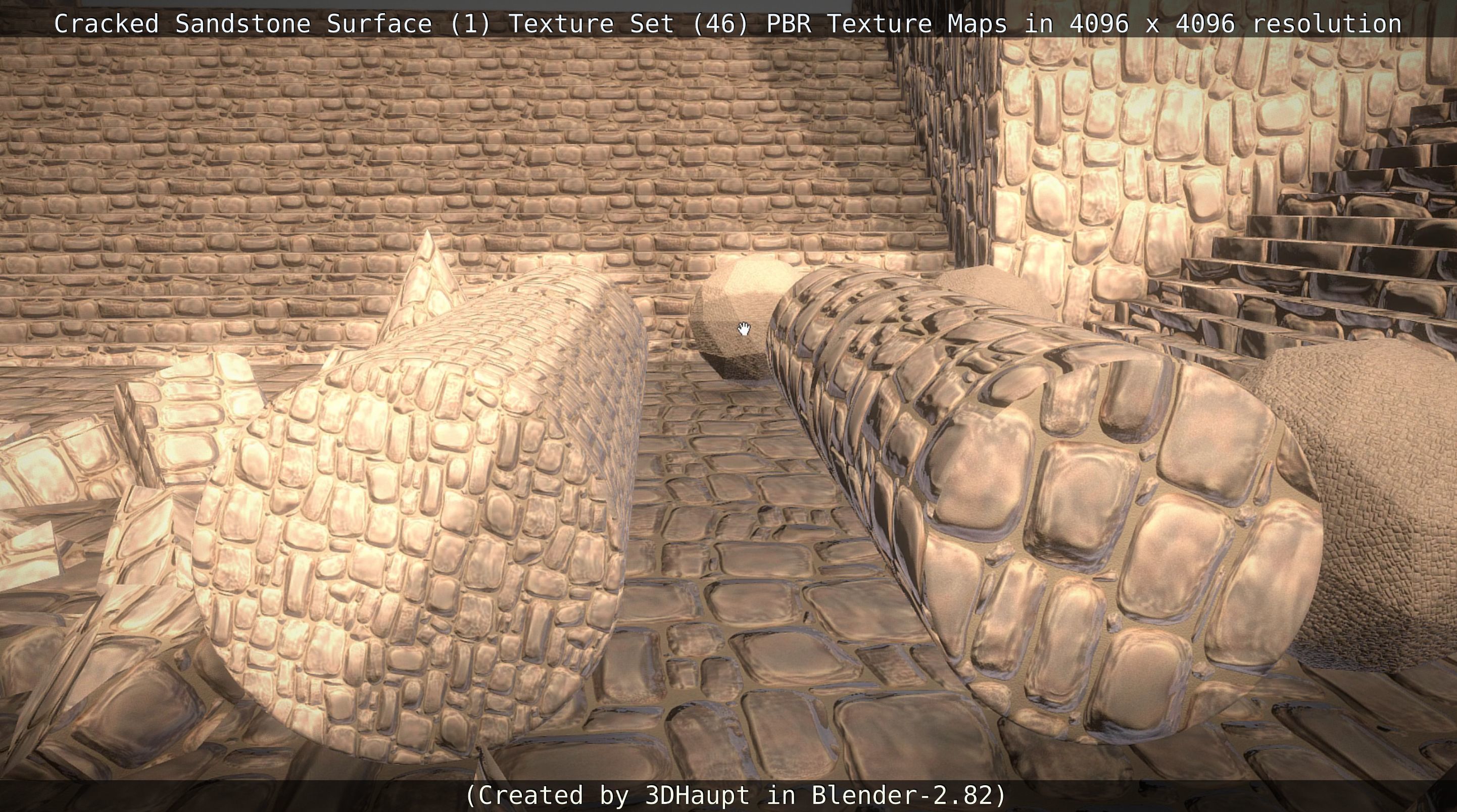 Cracked Sandstone Surface -1- Texture Set -46- Texture_63