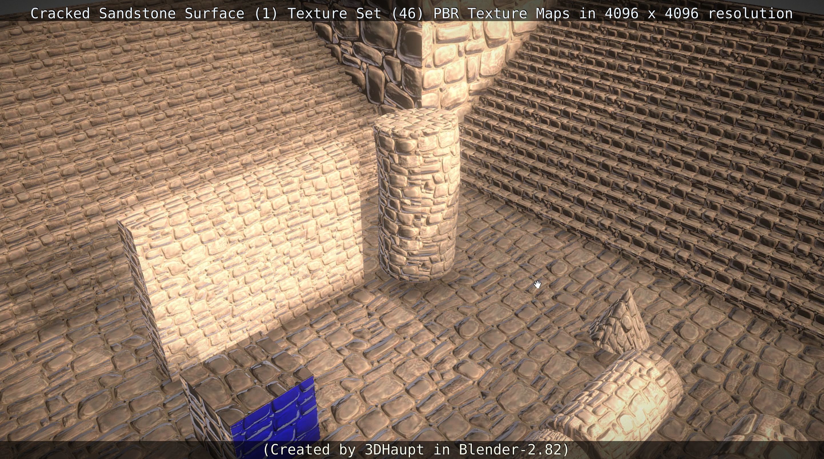 Cracked Sandstone Surface -1- Texture Set -46- Texture_125