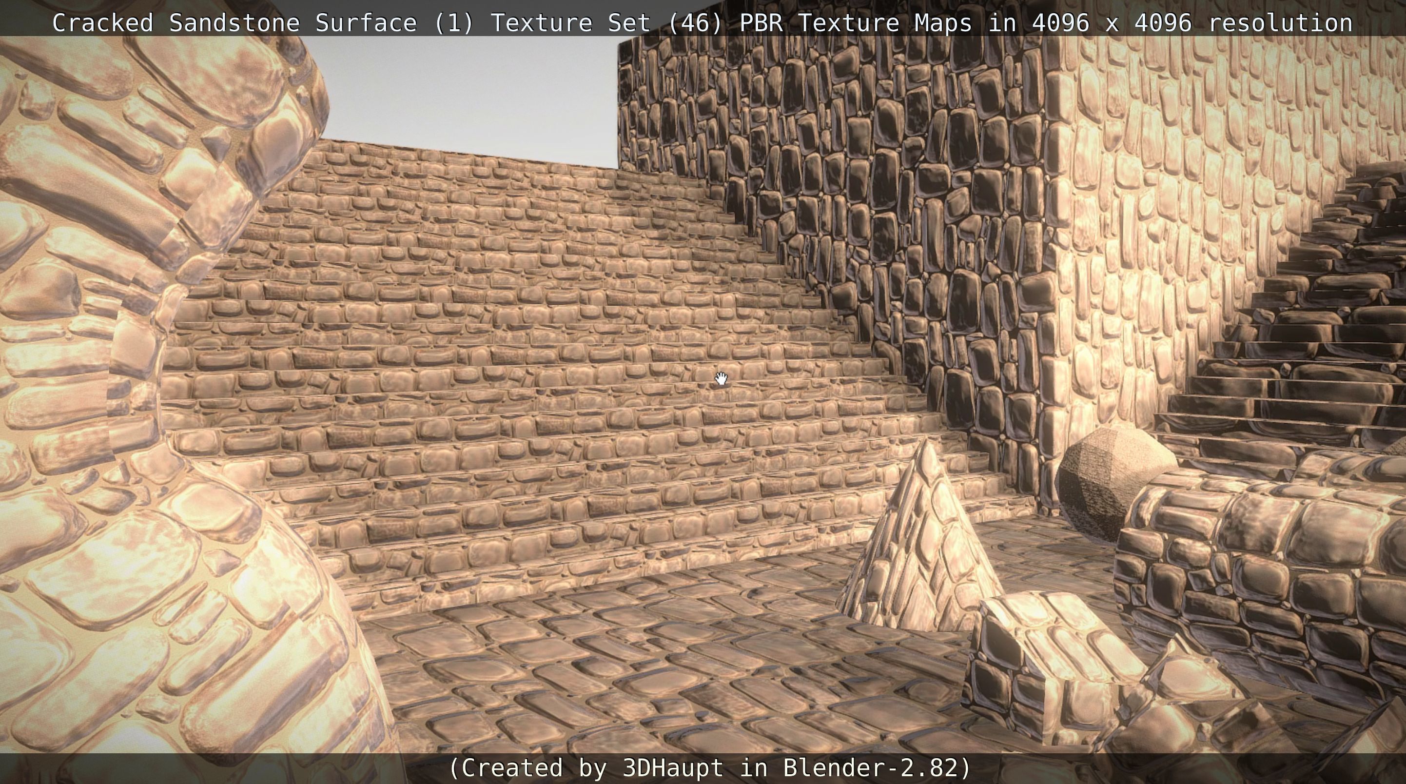 Cracked Sandstone Surface -1- Texture Set -46- Texture_58