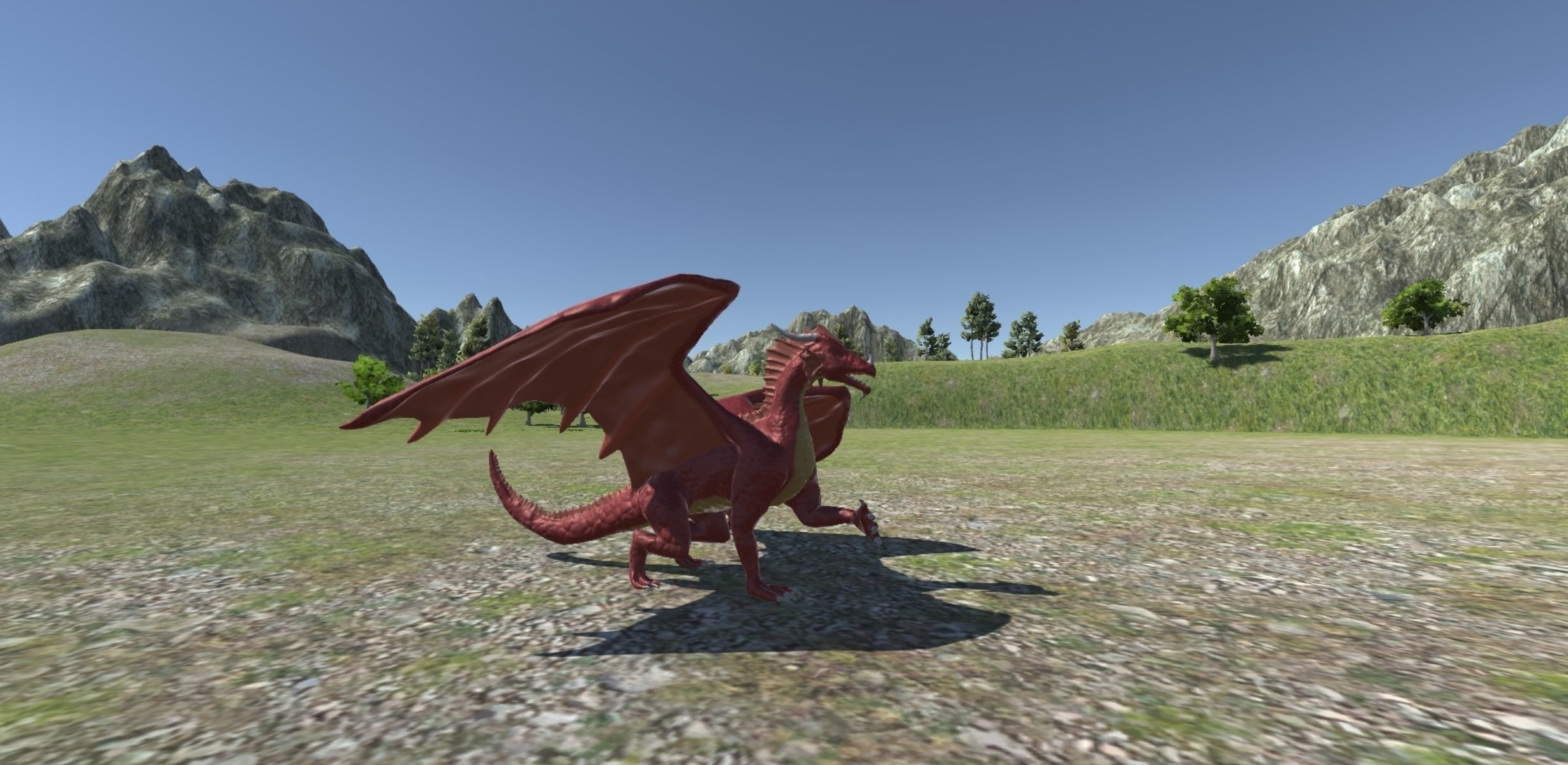 Cartoony red dragon 3D model_14