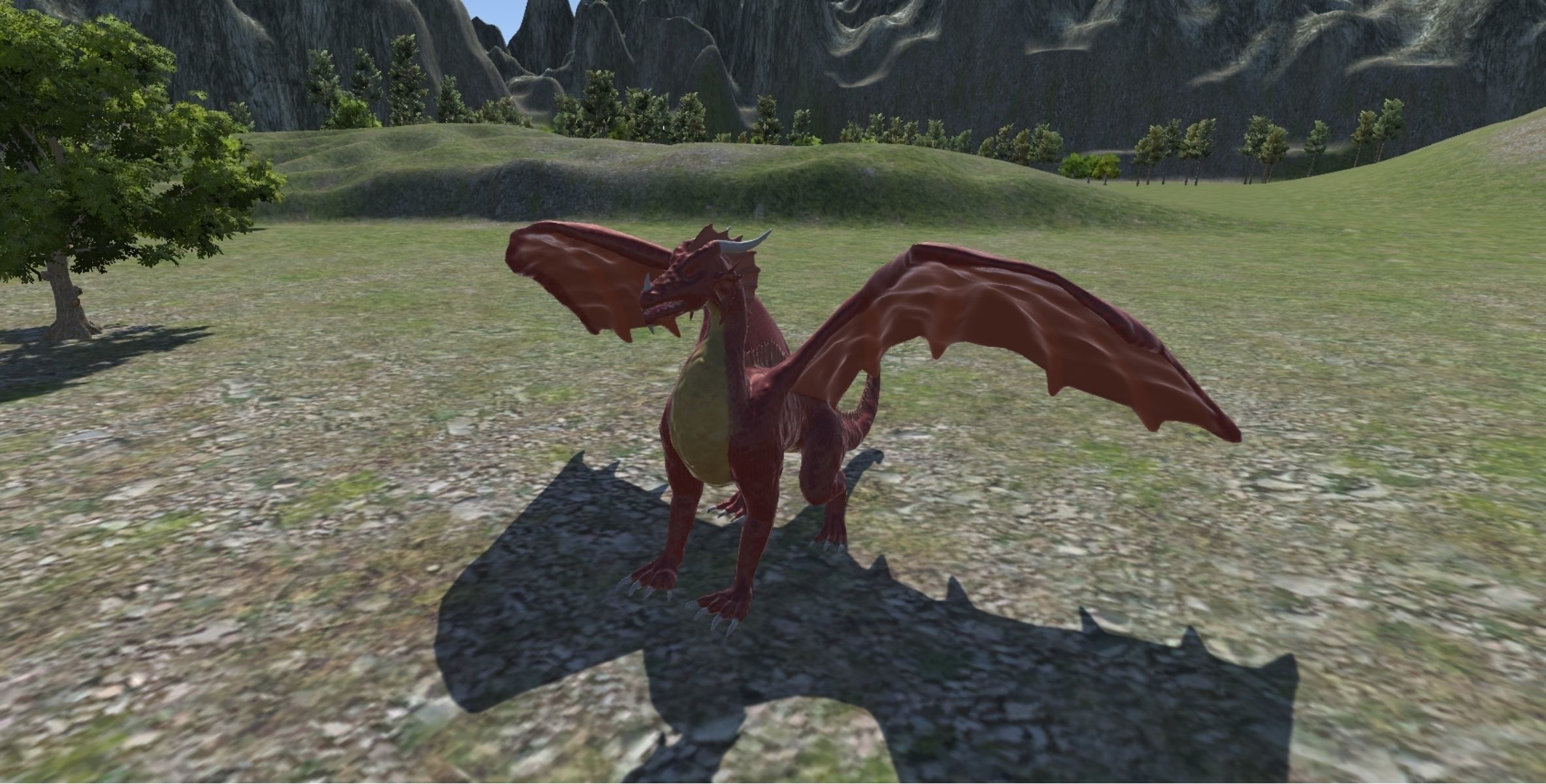 Cartoony red dragon 3D model_16