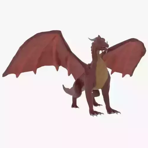 Cartoony red dragon