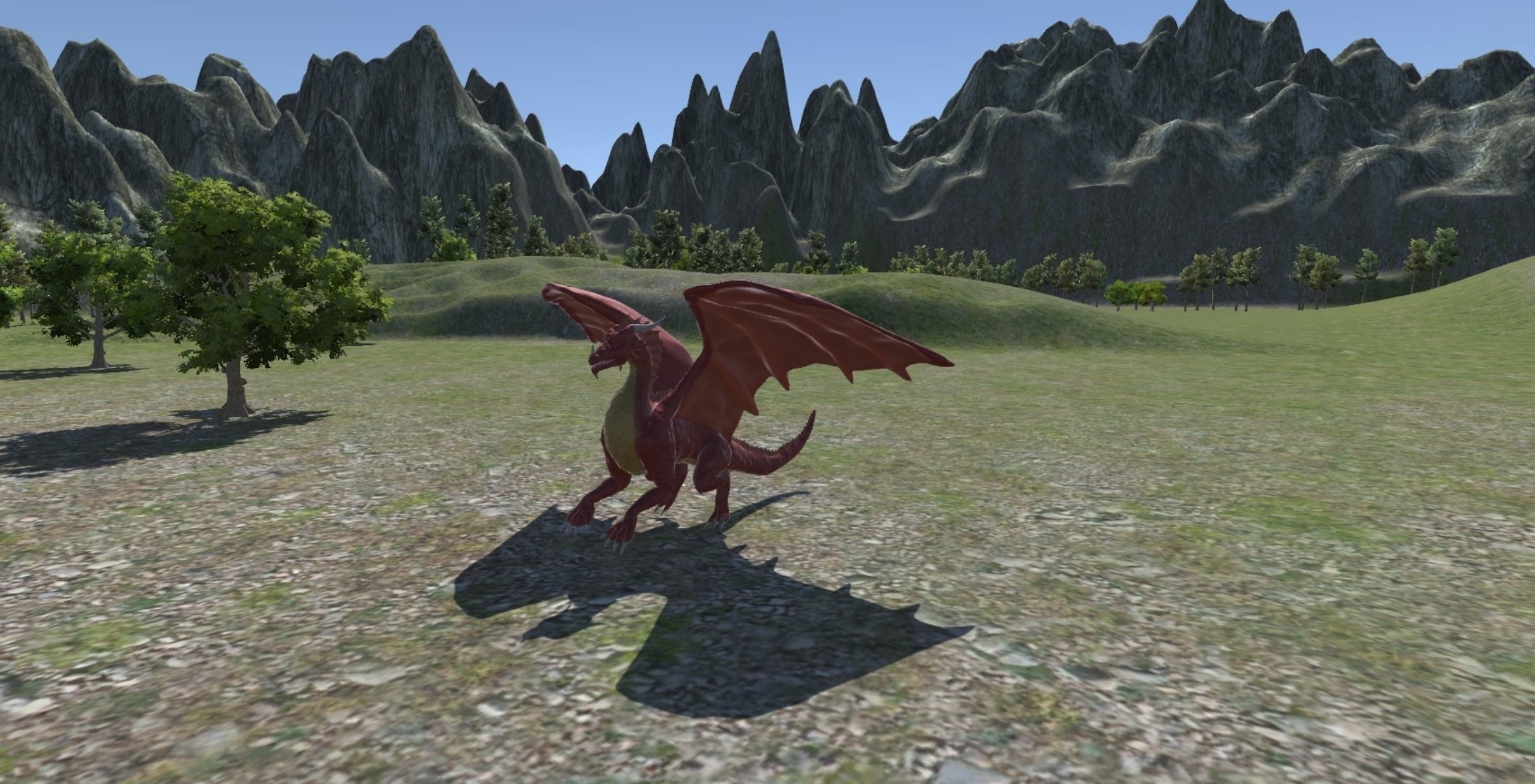 Cartoony red dragon 3D model_15